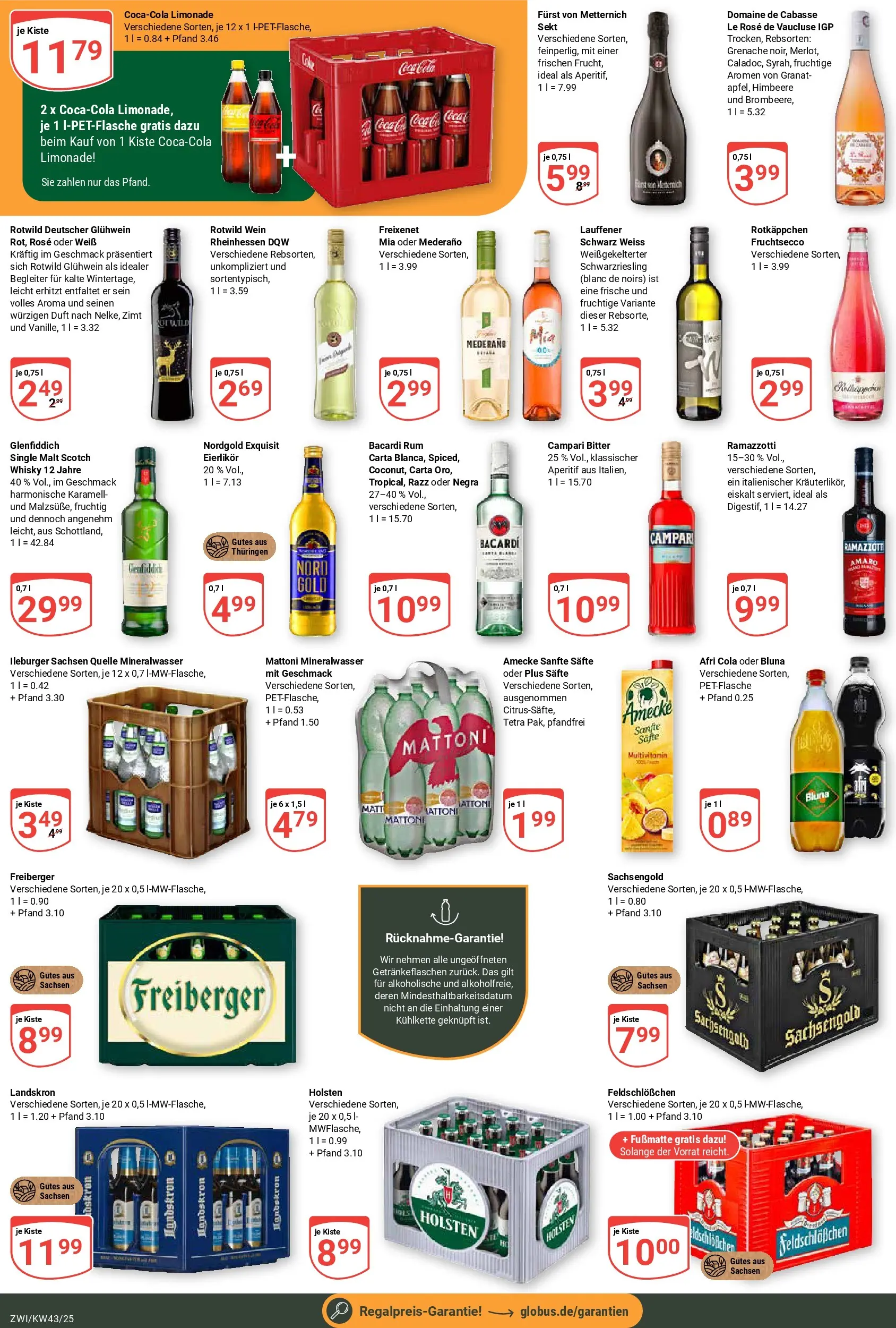Globus prospekt Zwickau	 (ab 19.10.2025) » Angebote online | Seite: 4 | Produkte: Campari, Holsten, Himbeere, Ramazzotti
