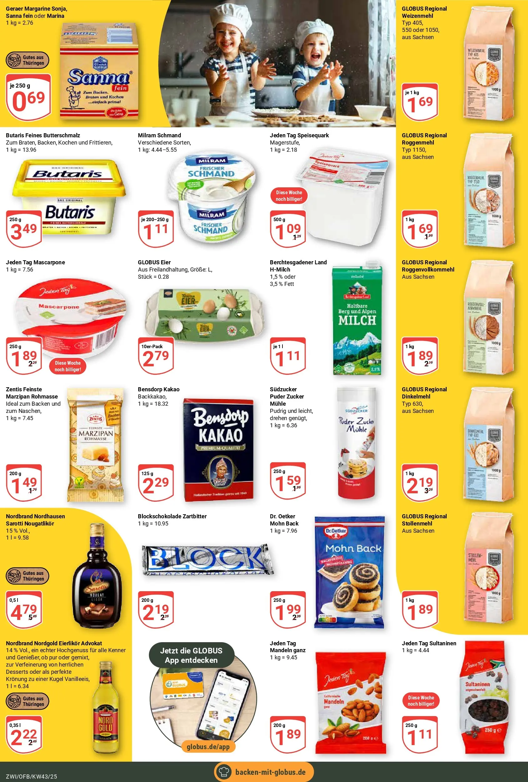 Globus prospekt Zwickau	 (ab 19.10.2025) » Angebote online | Seite: 9 | Produkte: Eier, Weizenmehl, Milram, Zucker