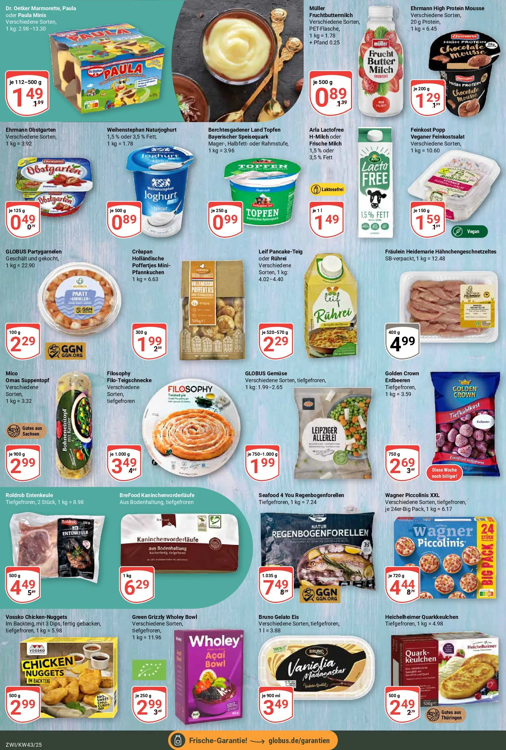 Globus prospekt Zwickau	 (ab 19.10.2025) » Angebote online | Seite: 15 | Produkte: Quark, Pfannkuchen, Erdbeeren, Speisequark