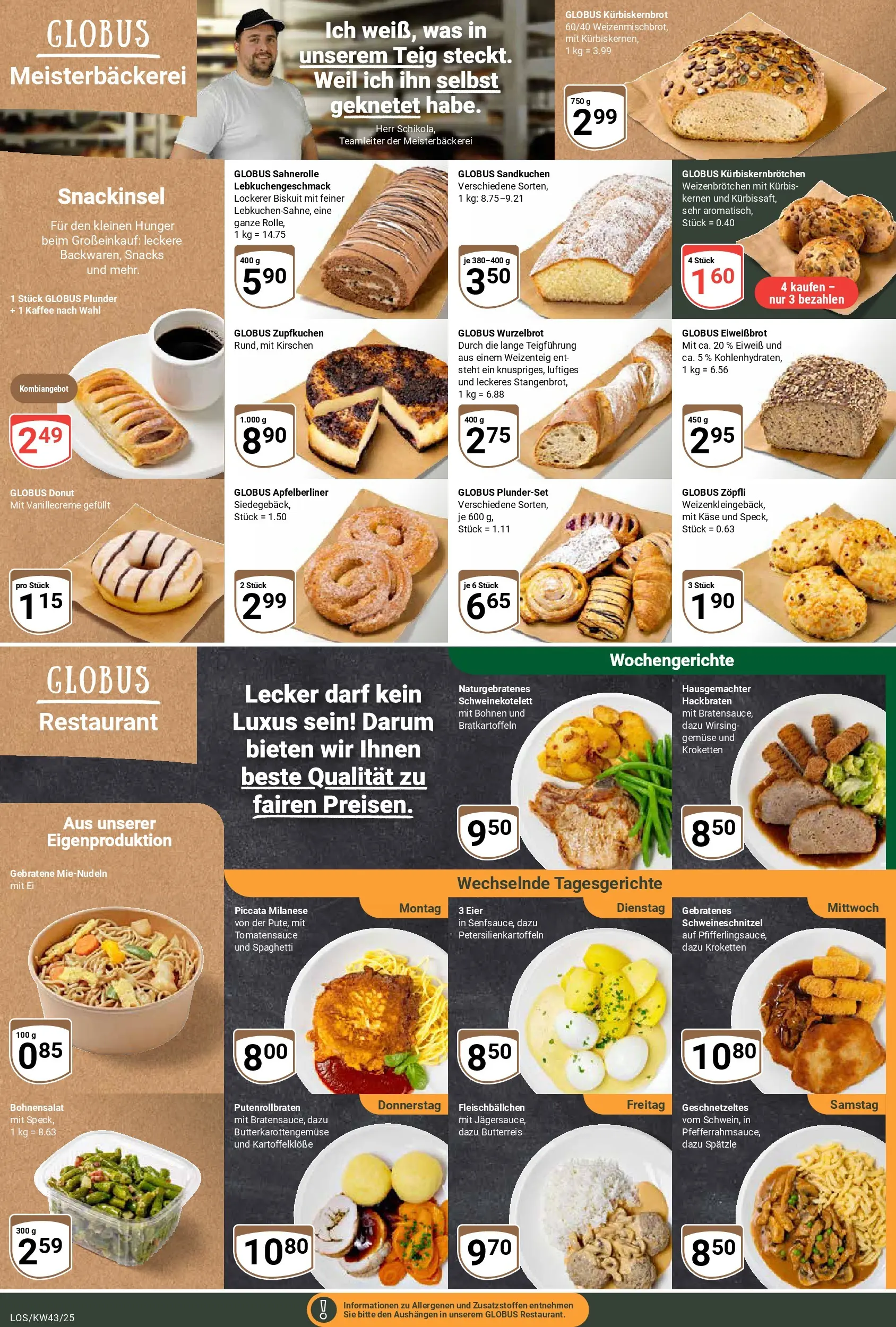 Globus prospekt Losheim Am See	 (ab 19.10.2025) » Angebote online | Seite: 9 | Produkte: Käse, Eier, Kaffee, Kirschen