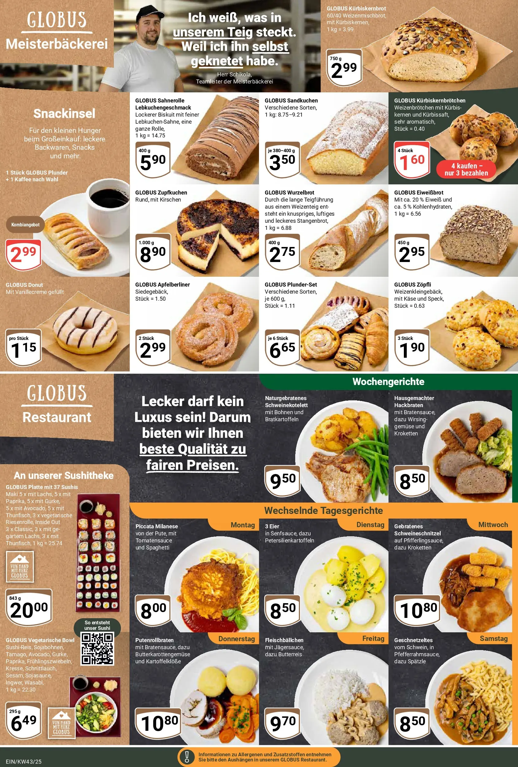 Globus prospekt Homburg-Einöd	 (ab 19.10.2025) » Angebote online | Seite: 11 | Produkte: Käse, Eier, Kirschen, Kürbis