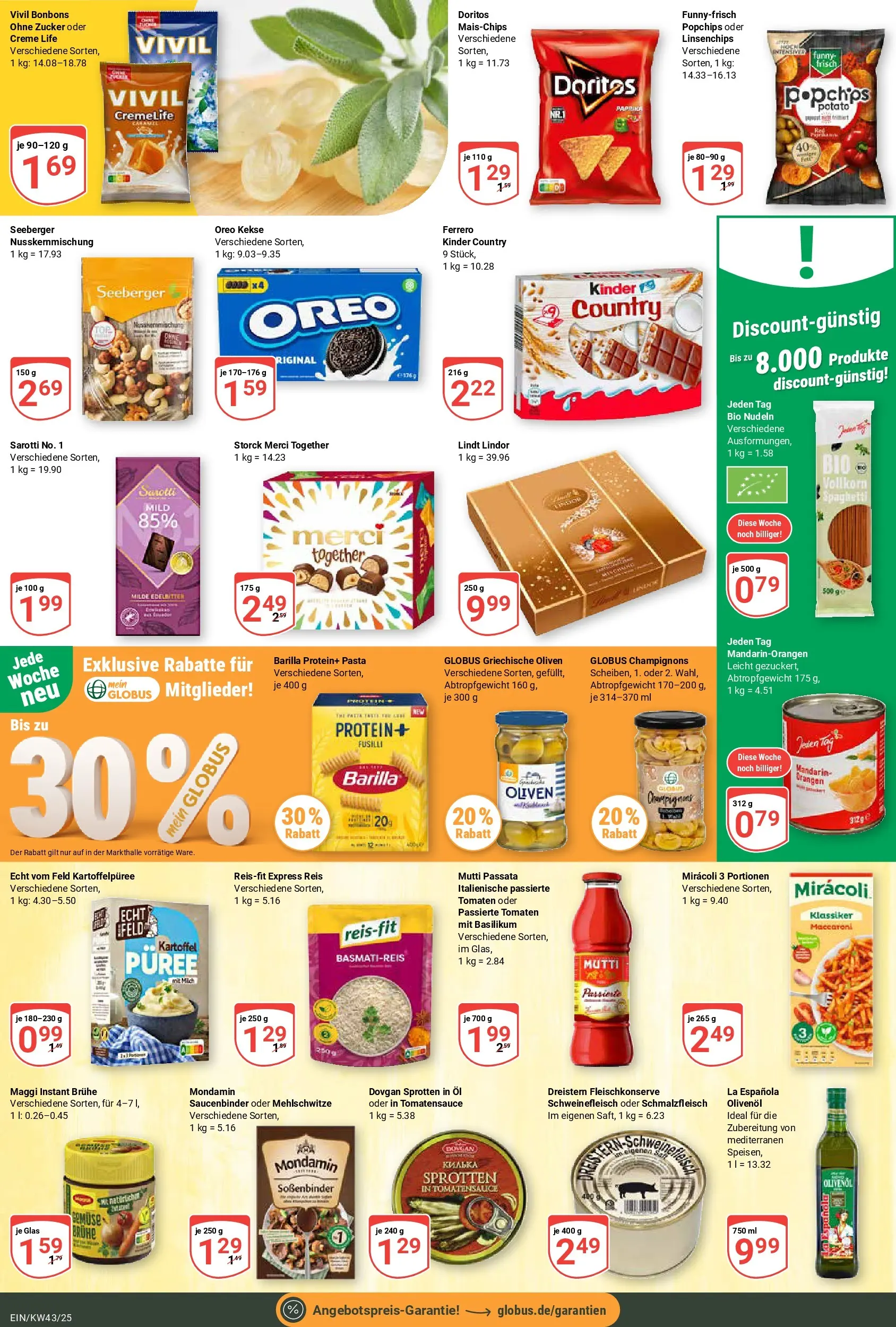 Globus prospekt Homburg-Einöd	 (ab 19.10.2025) » Angebote online | Seite: 18 | Produkte: Merci, Creme, Zucker, Kekse