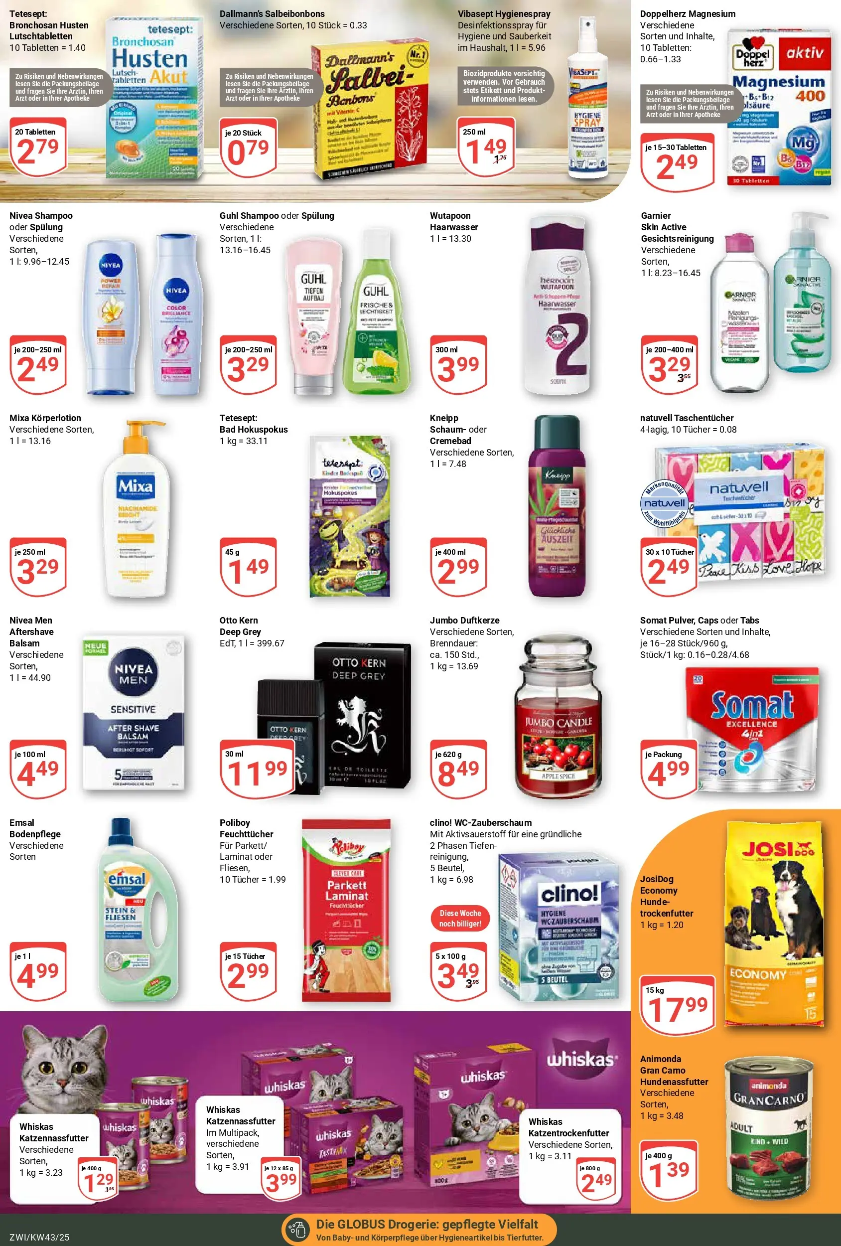 Globus prospekt Zwickau	 (ab 19.10.2025) » Angebote online | Seite: 25 | Produkte: Toilette, Shampoo, Spülung, Körperlotion