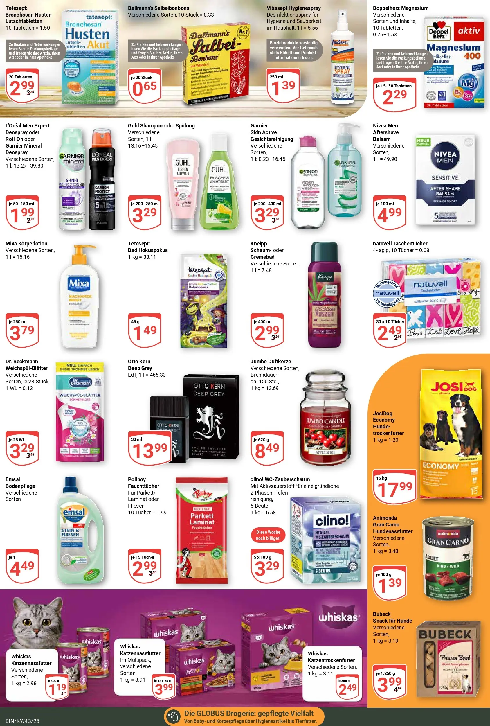 Globus prospekt Homburg-Einöd	 (ab 19.10.2025) » Angebote online | Seite: 23 | Produkte: Spülung, Körperlotion, Brot, Whiskas