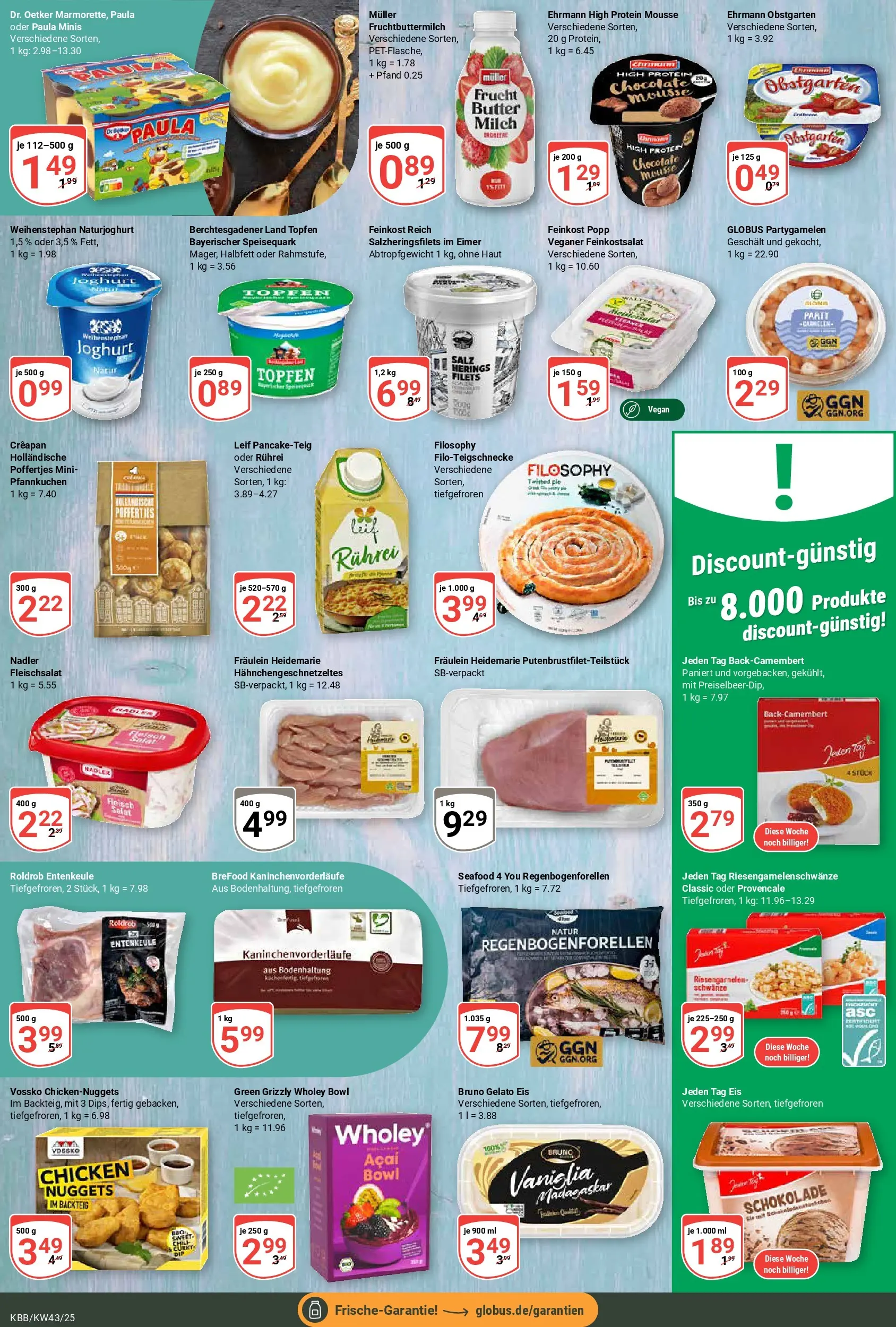 Globus prospekt Koblenz-Bubenheim	 (ab 19.10.2025) » Angebote online | Seite: 12 | Produkte: Butter, Pfannkuchen, Salz, Eis