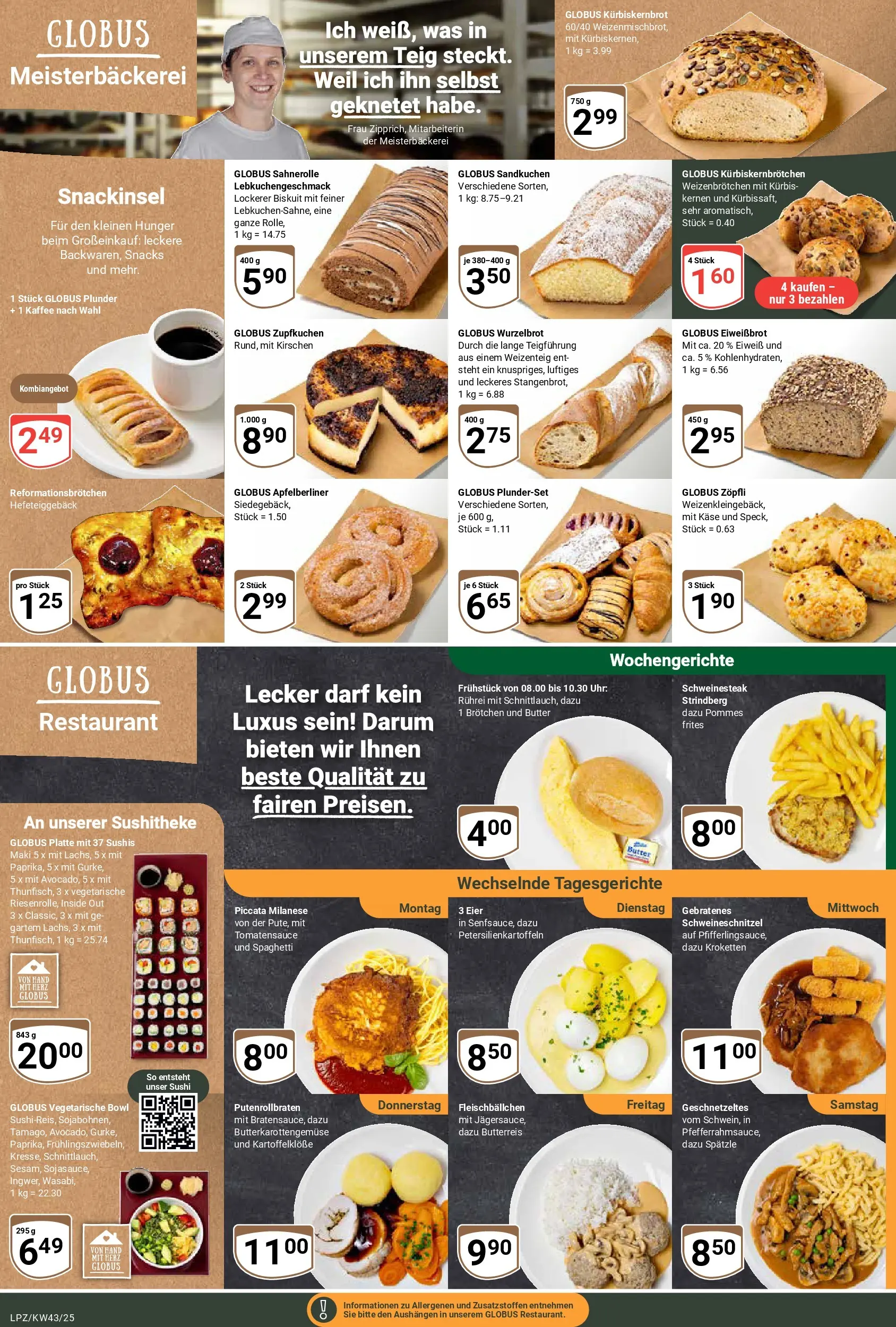 Globus prospekt Leipzig	 (ab 19.10.2025) » Angebote online | Seite: 8 | Produkte: Butter, Käse, Eier, Kürbis