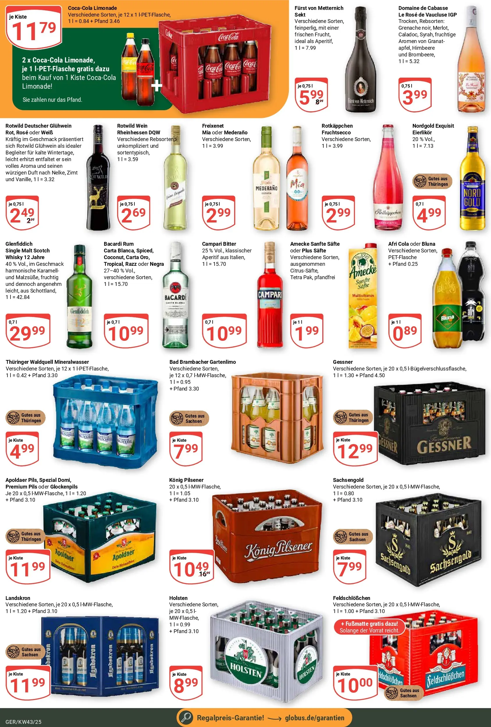Globus prospekt Gera	 (ab 19.10.2025) » Angebote online | Seite: 7 | Produkte: Whisky, Freixenet, Rum, Holsten
