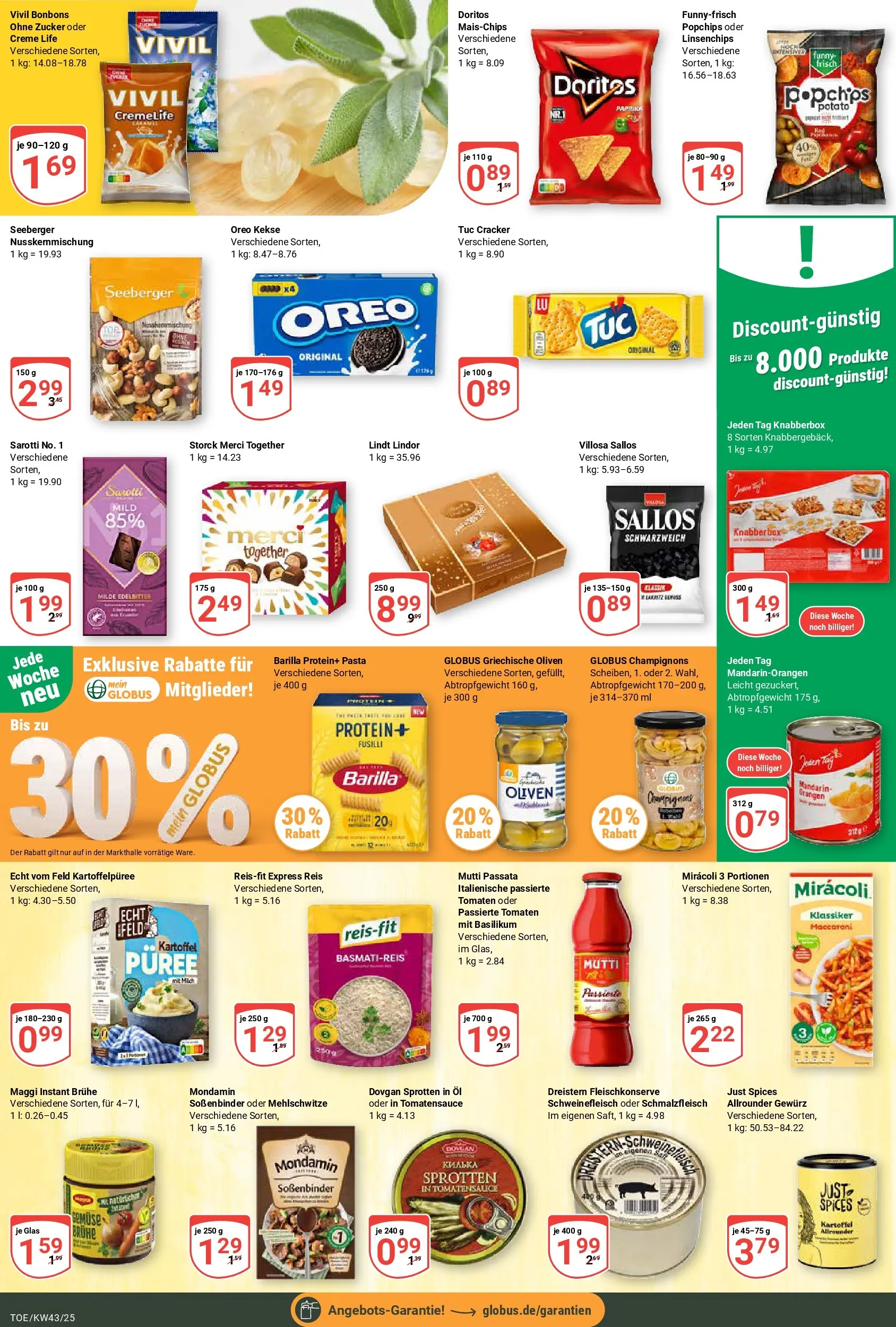 Globus prospekt Tönisvorst	 (ab 19.10.2025) » Angebote online | Seite: 15 | Produkte: Merci, Zucker, Reis, Kekse
