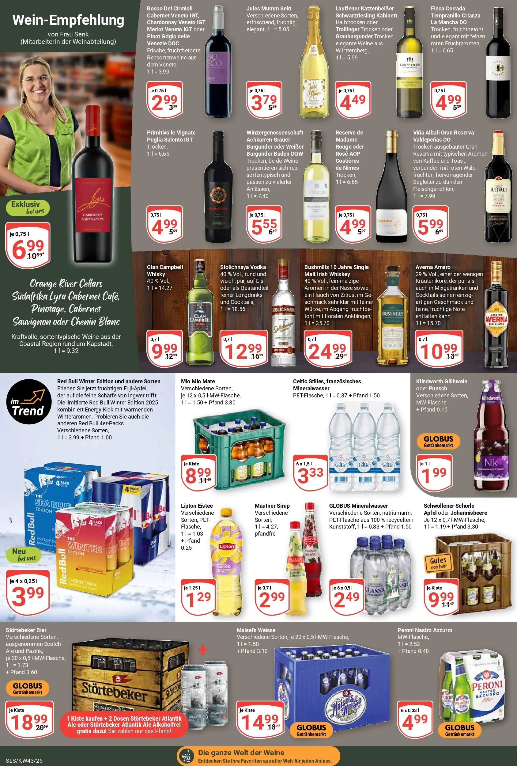 Globus prospekt Saarlouis	 (ab 19.10.2025) » Angebote online | Seite: 17 | Produkte: Mumm sekt, Red bull, Bier, Äpfel