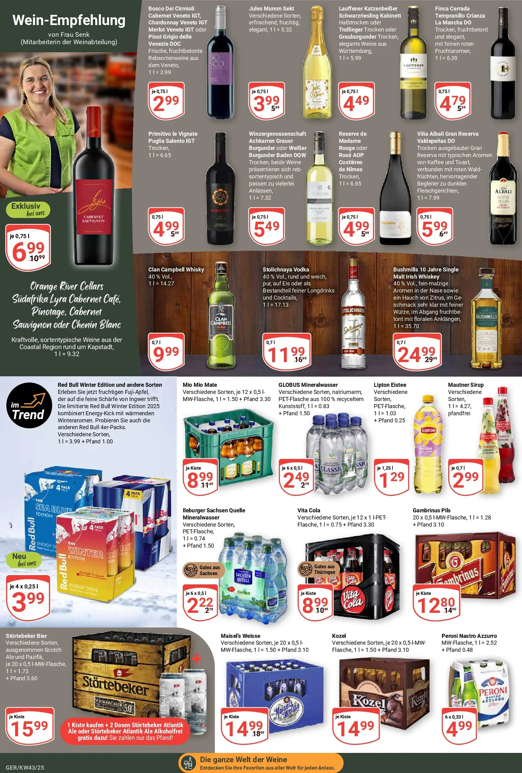 Globus prospekt Gera	 (ab 19.10.2025) » Angebote online | Seite: 21 | Produkte: Cola, Kaffee, Merlot, Vita cola