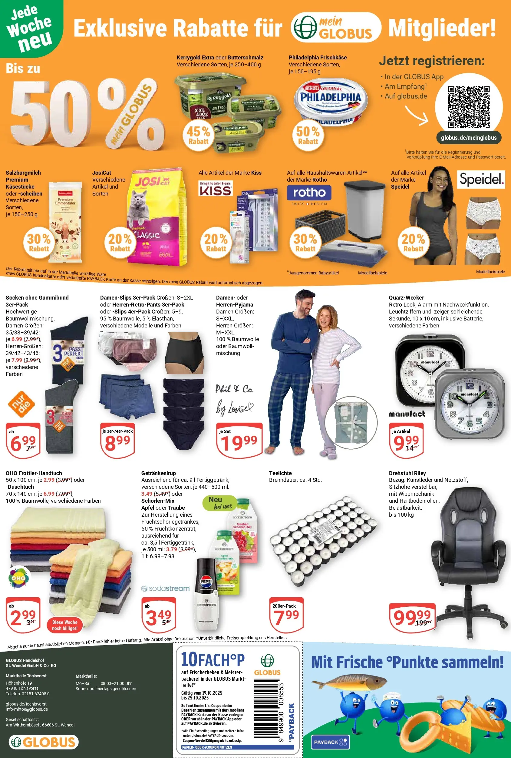 Globus prospekt Tönisvorst	 (ab 19.10.2025) » Angebote online | Seite: 26 | Produkte: Butterschmalz, Äpfel, Socken, Frischkase