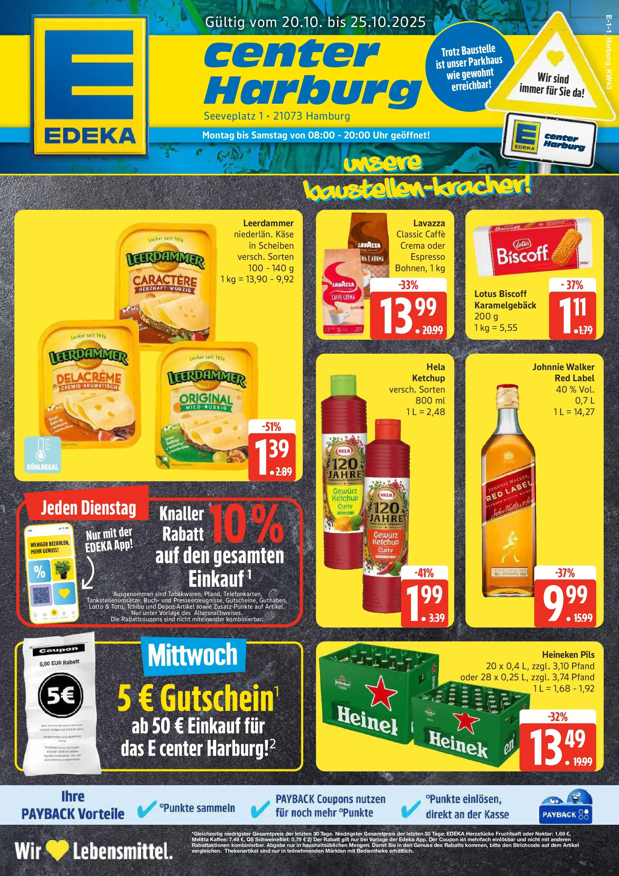 Edeka prospekt Hamburg	 (ab 19.10.2025) » Angebote Online | Seite: 1 | Produkte: Käse, Pils, Leerdammer, Fruchtsaft