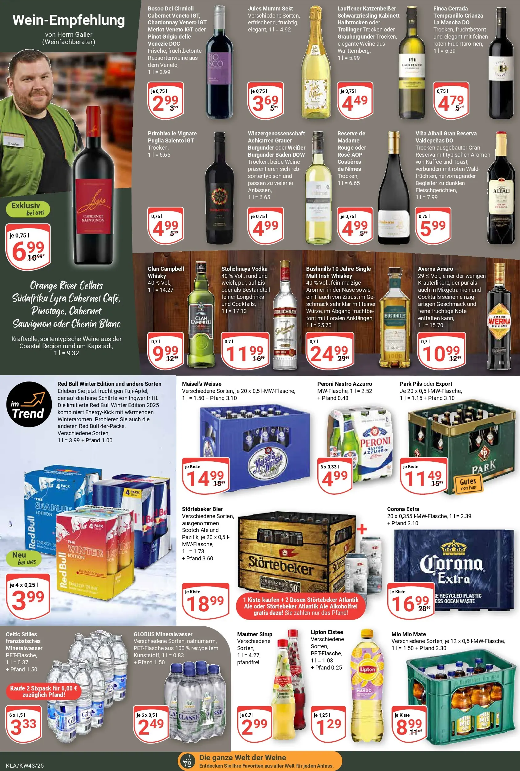 Globus prospekt Kaiserslautern	 (ab 19.10.2025) » Angebote online | Seite: 17 | Produkte: Red bull, Energy, Pils, Whiskey