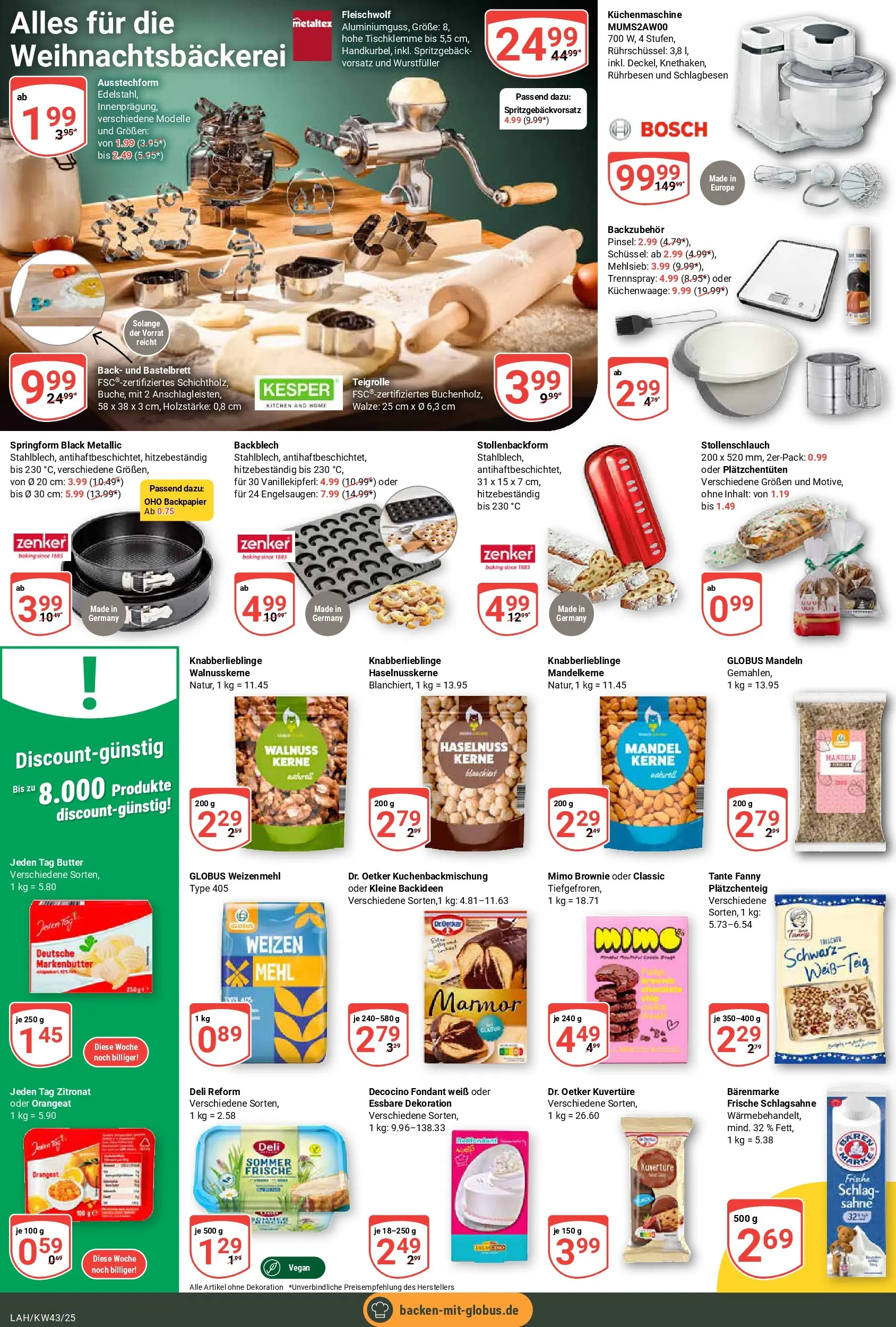 Globus prospekt Lahnstein	 (ab 19.10.2025) » Angebote online | Seite: 5 | Produkte: Weizenmehl, Pinsel, Mandeln, Deli reform