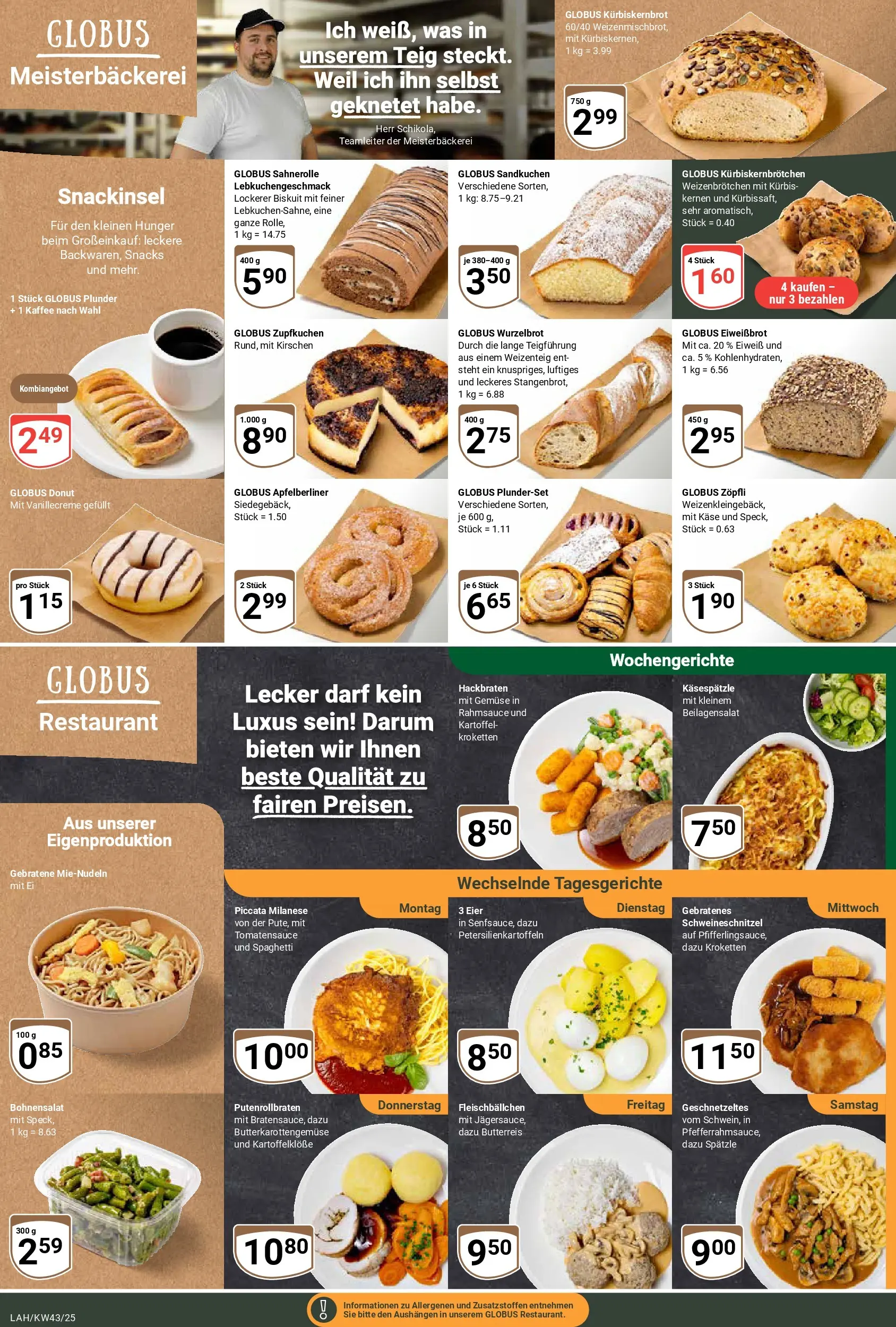Globus prospekt Lahnstein	 (ab 19.10.2025) » Angebote online | Seite: 9 | Produkte: Käse, Eier, Kaffee, Kürbis