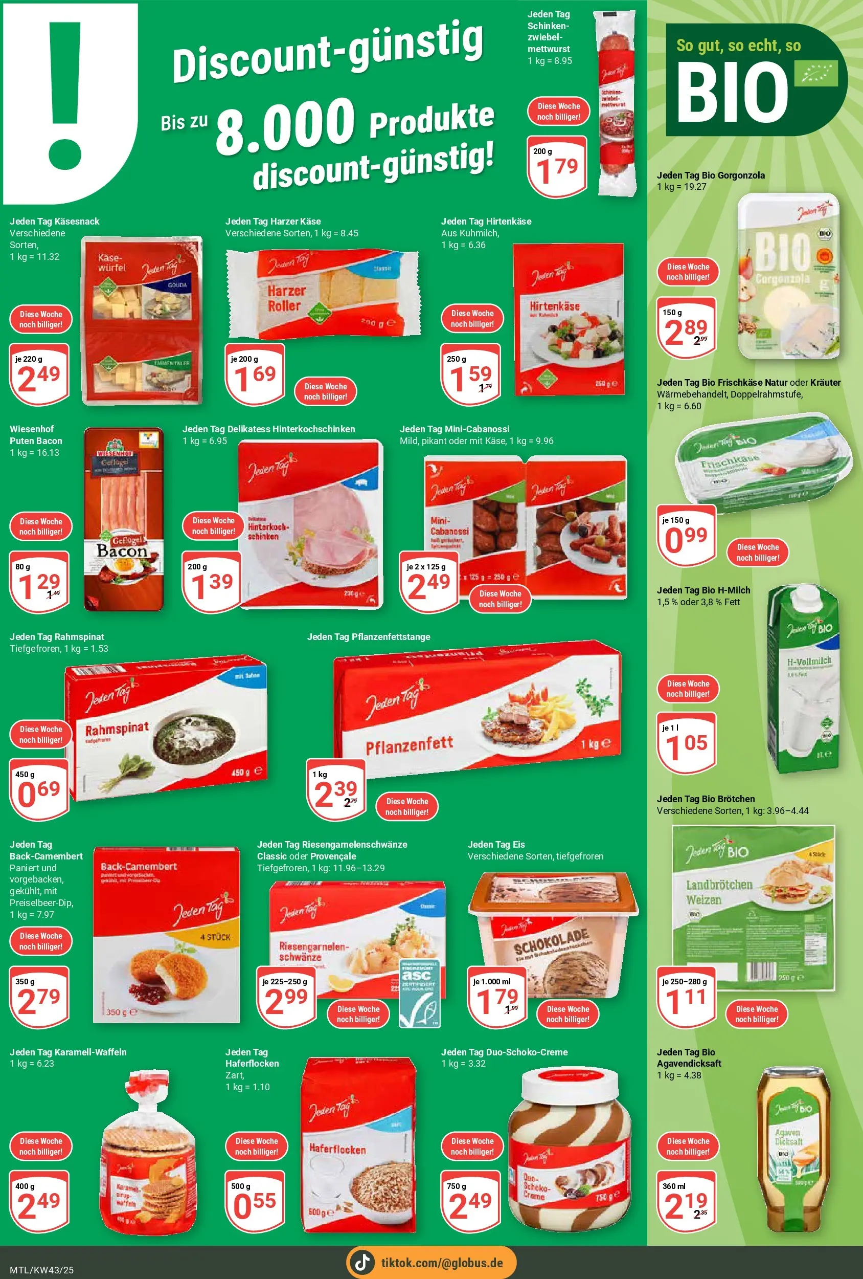 Globus prospekt Maintal-Dörnigheim	 (ab 19.10.2025) » Angebote online | Seite: 6 | Produkte: Gouda, Creme, Waffeln, Eis