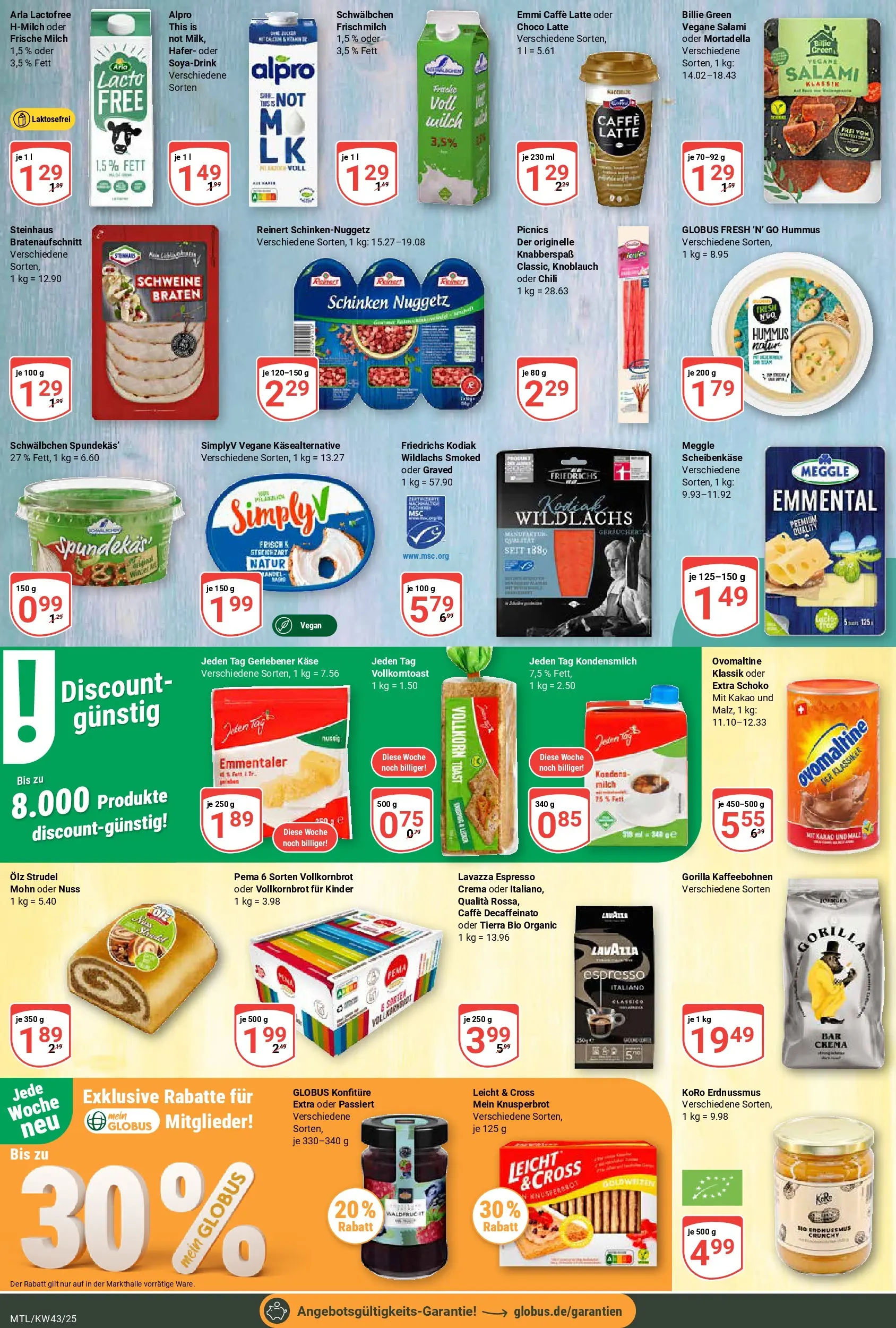 Globus prospekt Maintal-Dörnigheim	 (ab 19.10.2025) » Angebote online | Seite: 14 | Produkte: Lavazza, Käse, Knoblauch, Salami