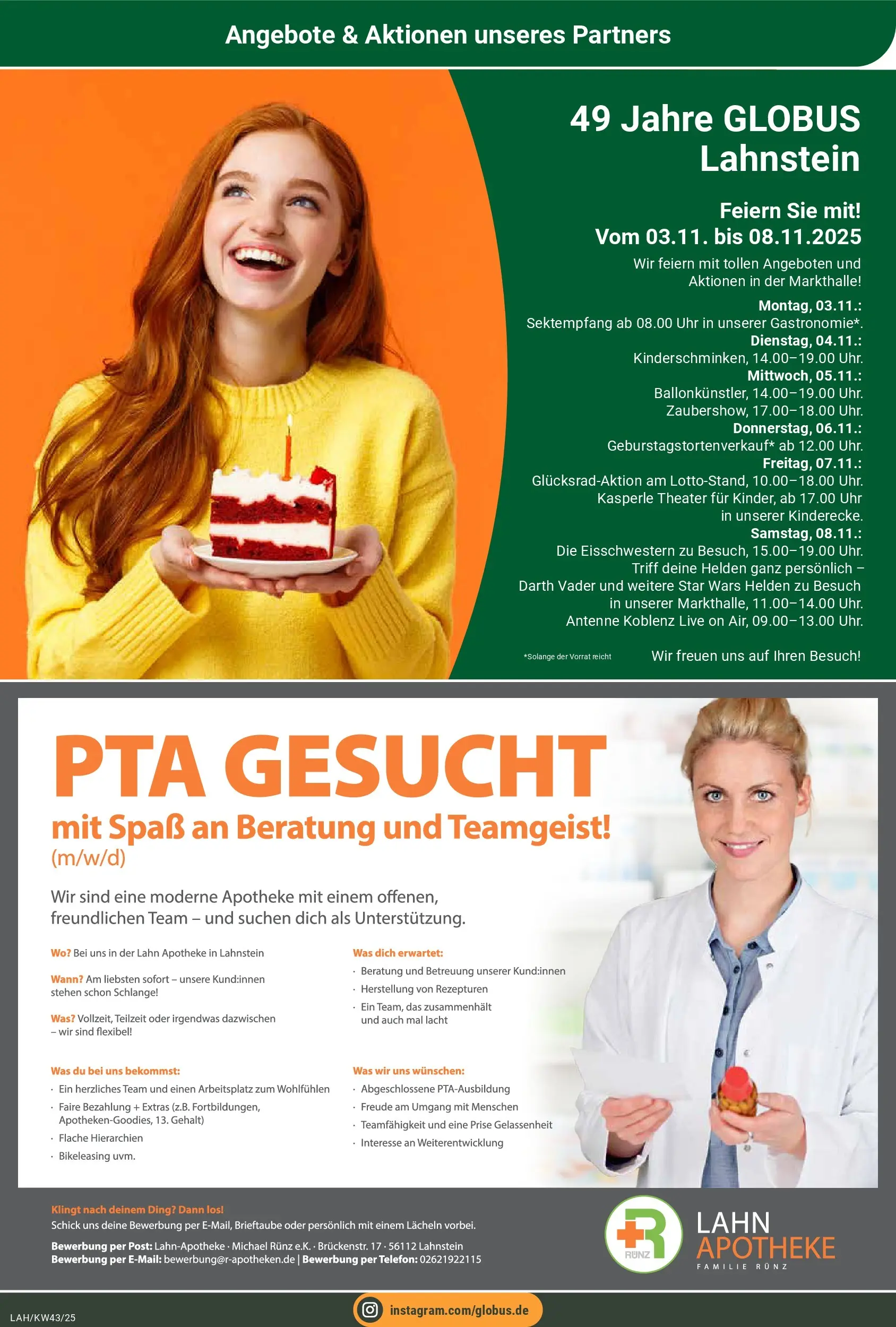 Globus prospekt Lahnstein	 (ab 19.10.2025) » Angebote online | Seite: 25 | Produkte: Antenne, Telefon, Uhr
