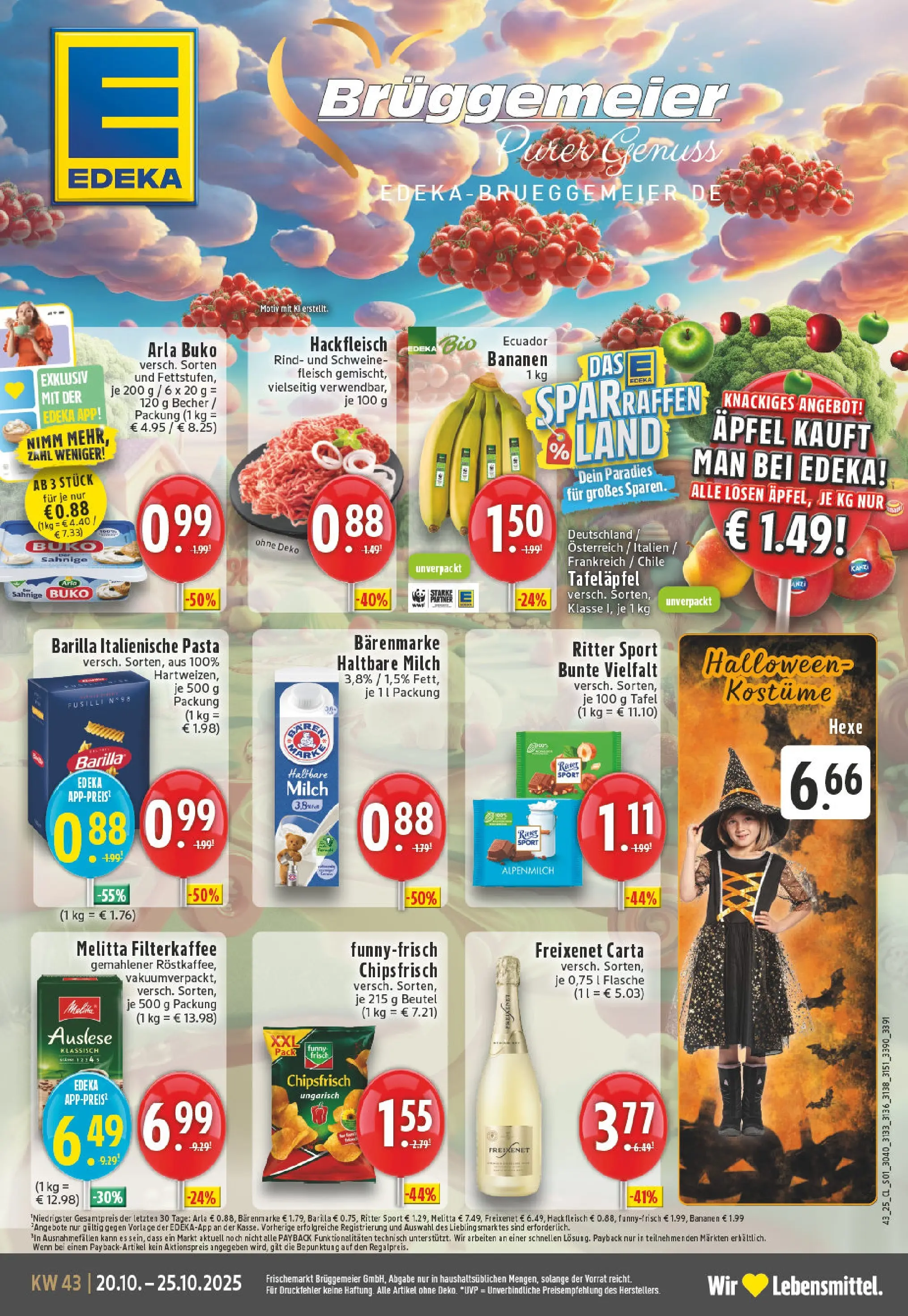 Edeka prospekt Wachtendonk	 (ab 19.10.2025) » Angebote Online | Seite: 1 | Produkte: Melitta, Milch, Freixenet, Schweinefleisch