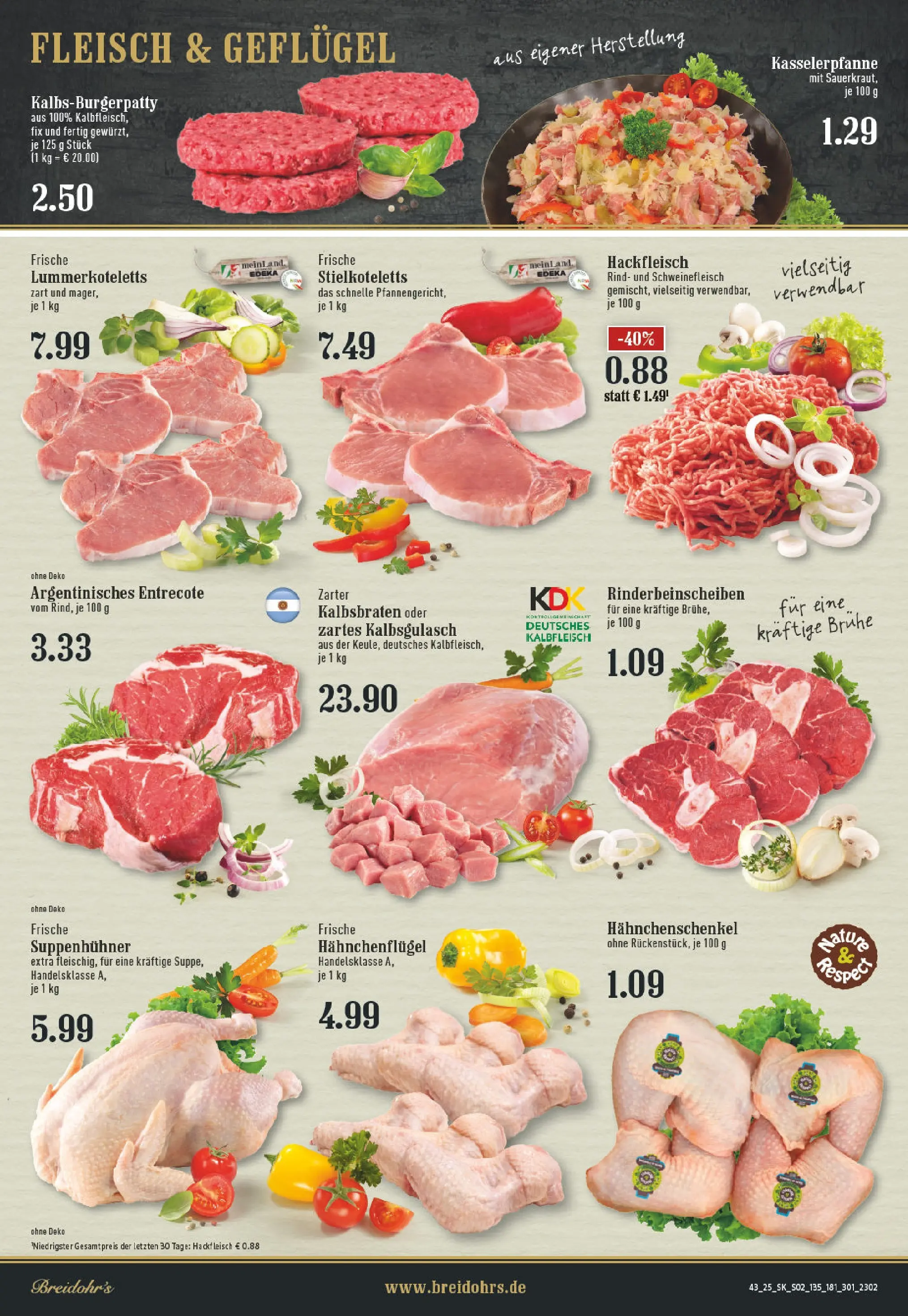Edeka prospekt Bergisch Gladbach	 (ab 19.10.2025) » Angebote Online | Seite: 2 | Produkte: Entrecote, Schweinefleisch, Fleisch, Hackfleisch