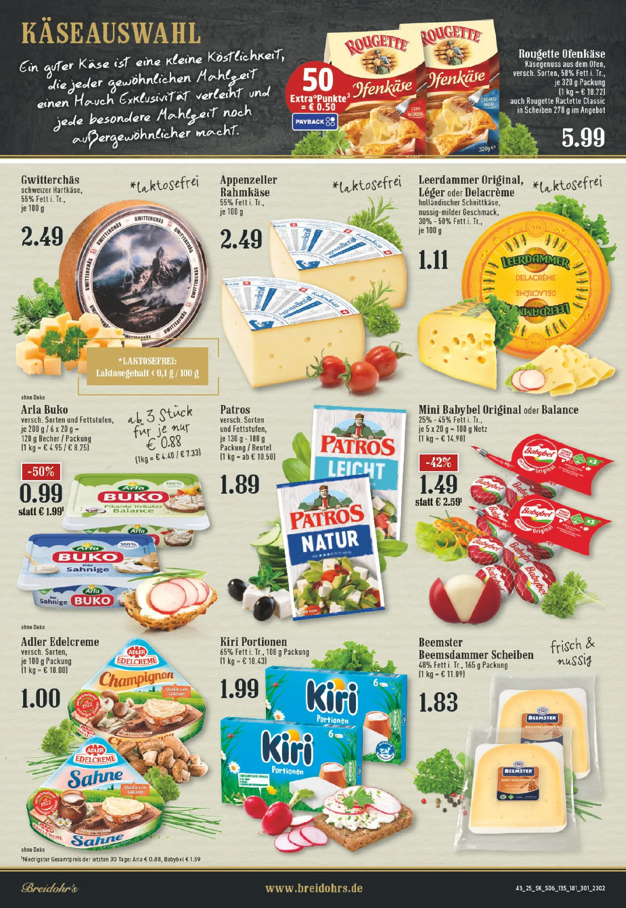 Edeka prospekt Bergisch Gladbach	 (ab 19.10.2025) » Angebote Online | Seite: 6 | Produkte: Käse, Rougette ofenkase, Leerdammer, Babybel