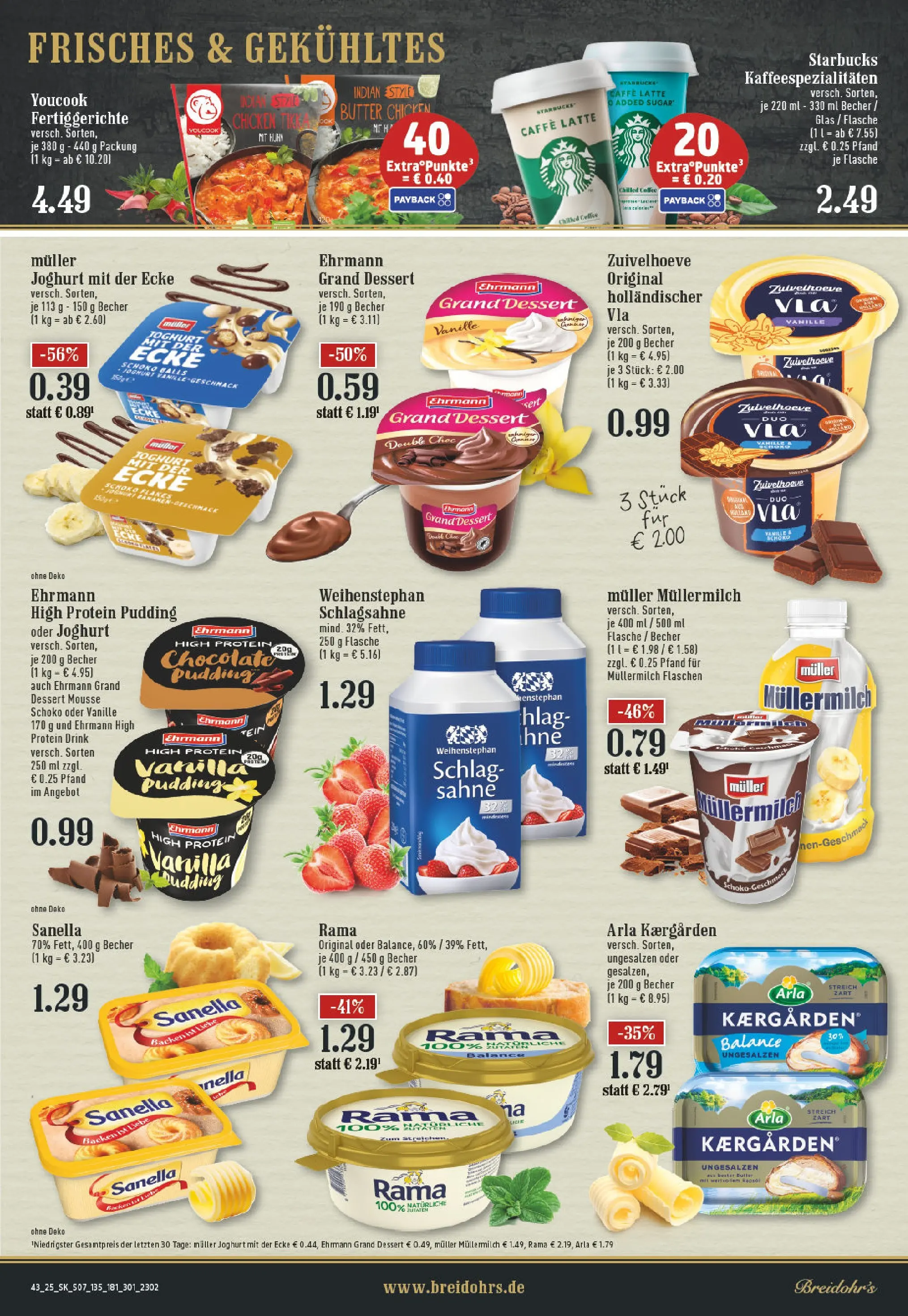 Edeka prospekt Bergisch Gladbach	 (ab 19.10.2025) » Angebote Online | Seite: 7 | Produkte: Butter, Joghurt, Ehrmann grand dessert, Sahne