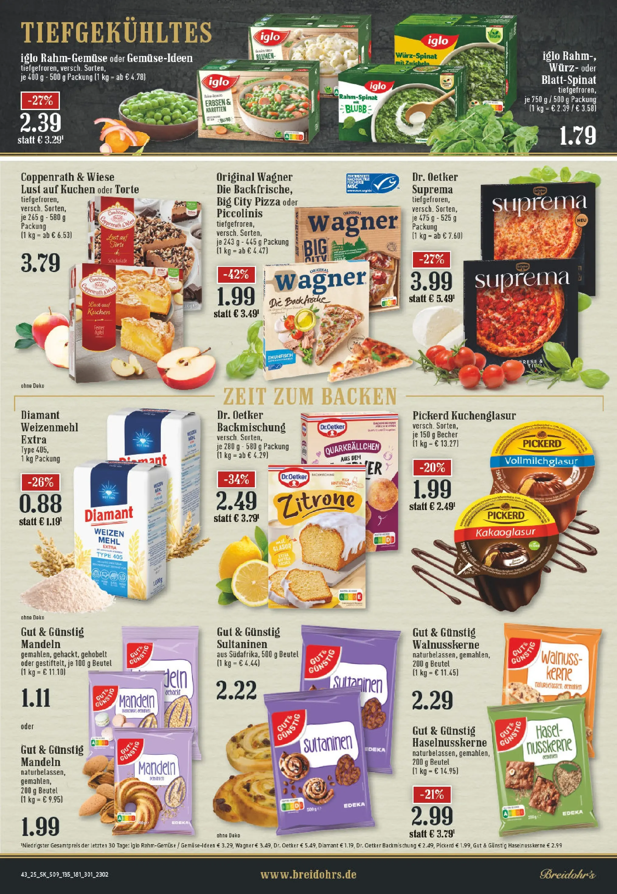 Edeka prospekt Bergisch Gladbach	 (ab 19.10.2025) » Angebote Online | Seite: 9 | Produkte: Thunfisch, Iglo, Weizenmehl, Kuchen