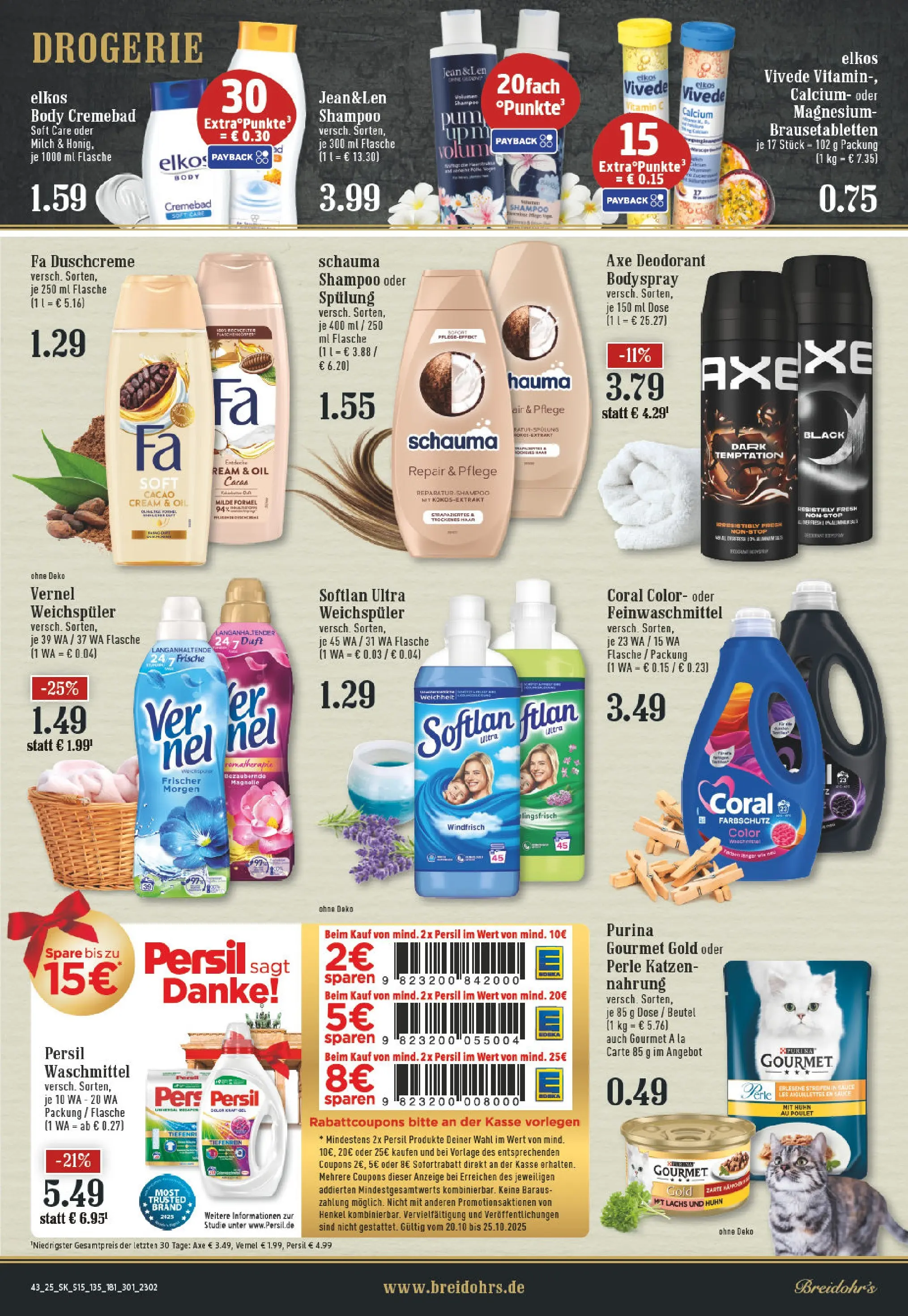Edeka prospekt Bergisch Gladbach	 (ab 19.10.2025) » Angebote Online | Seite: 15 | Produkte: Schauma shampoo, Duft, Shampoo, Vernel