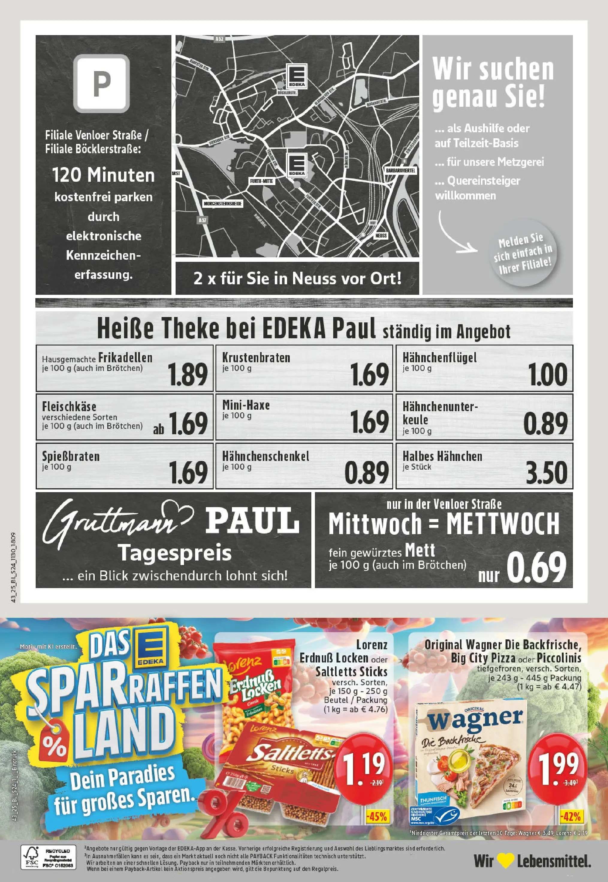 Edeka prospekt Neuss	 (ab 19.10.2025) » Angebote Online | Seite: 24 | Produkte: Hahnchen, Hahnchenschenkel, Thunfisch, Krustenbraten