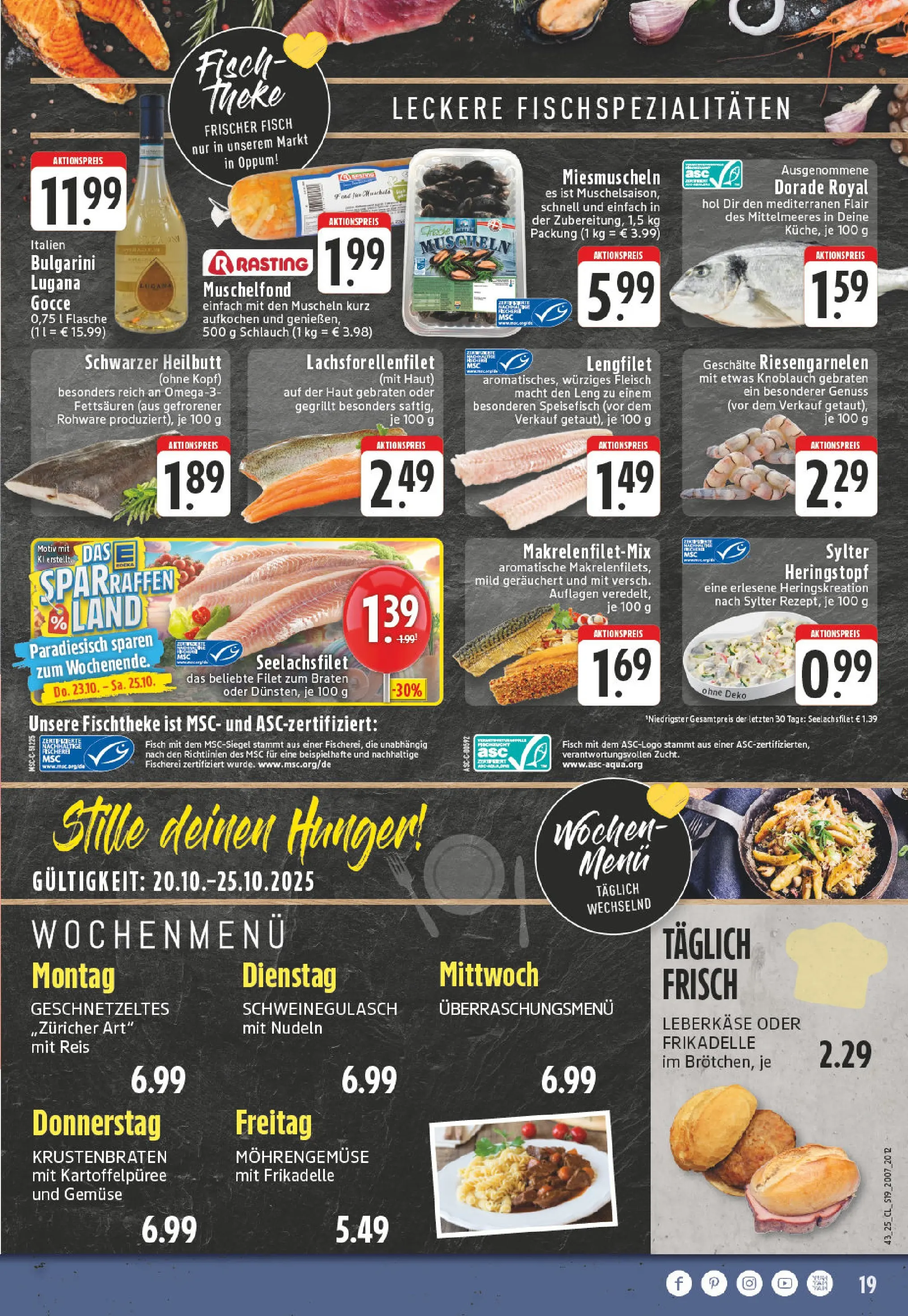 Edeka prospekt Krefeld	 (ab 19.10.2025) » Angebote Online | Seite: 19 | Produkte: Dorade, Theke, Krustenbraten, Reis