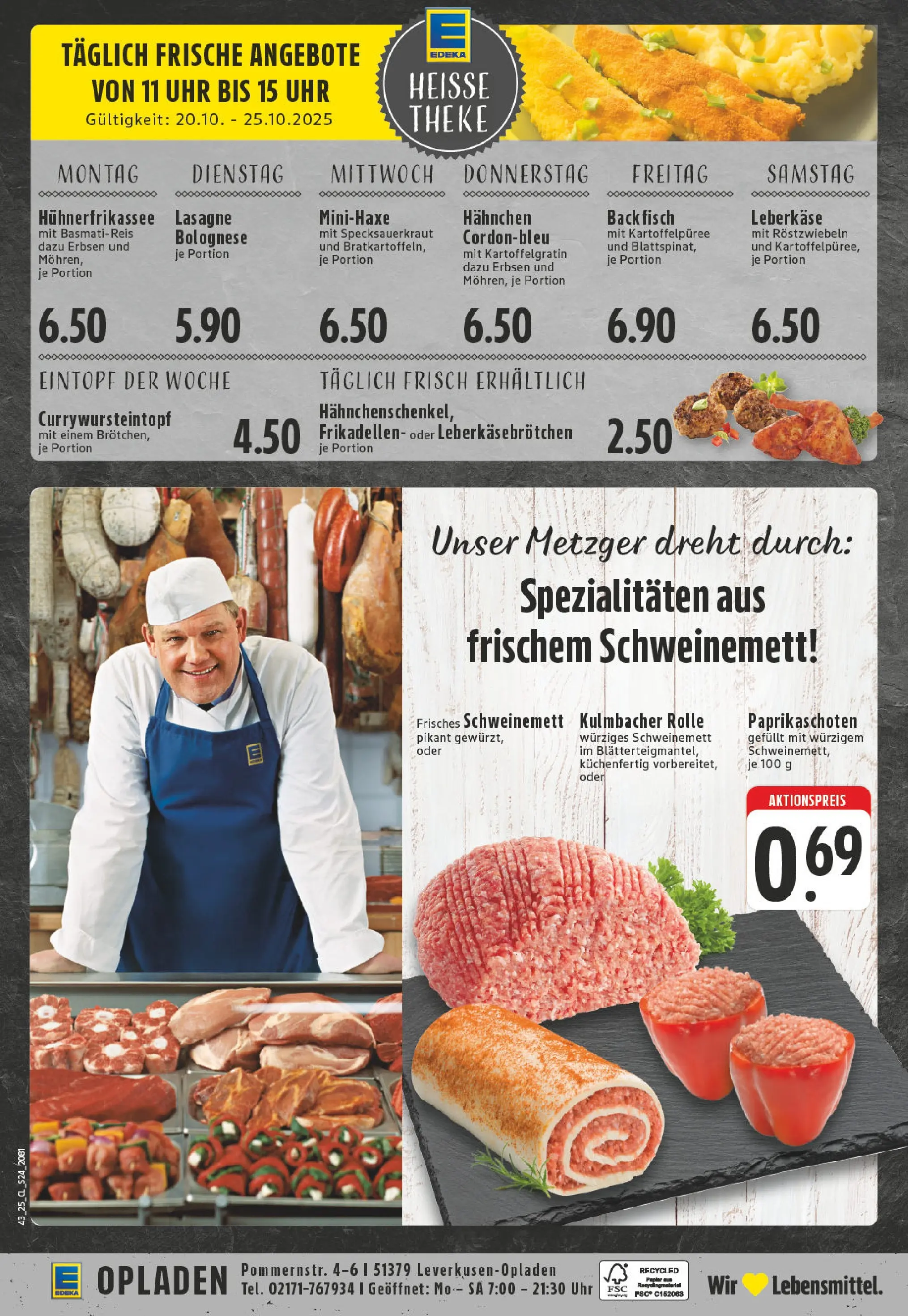 Edeka prospekt Leverkusen	 (ab 19.10.2025) » Angebote Online | Seite: 24 | Produkte: Basmatireis, Theke, Erbsen, Leberkase