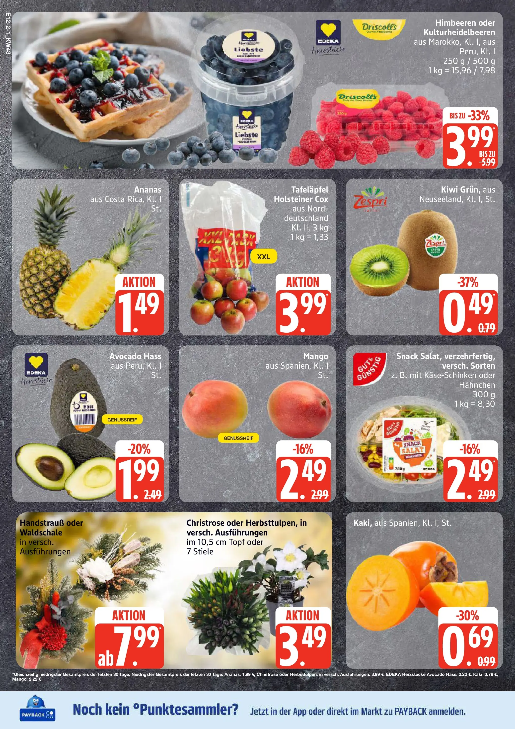 Edeka prospekt Lübeck	 (ab 19.10.2025) » Angebote Online | Seite: 2 | Produkte: Ananas, Mango, Kaki, Salat