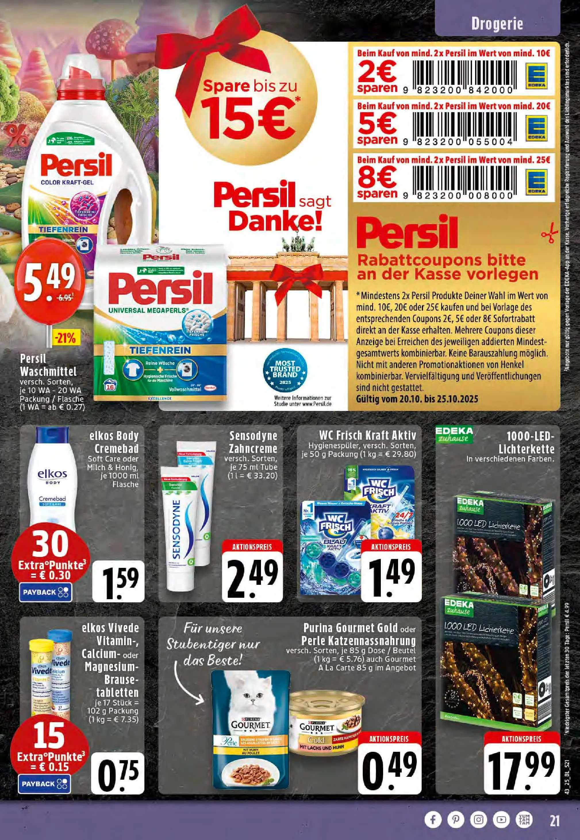 Edeka prospekt Westerkappeln	 (ab 19.10.2025) » Angebote Online | Seite: 21