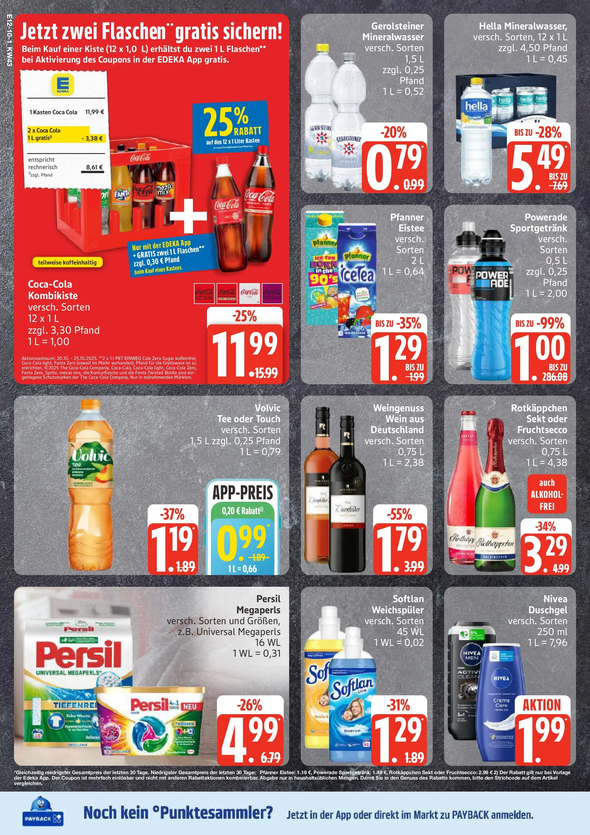 Edeka prospekt Lübeck	 (ab 19.10.2025) » Angebote Online | Seite: 10 | Produkte: Cola, Creme, Fruchtsecco, Gerolsteiner