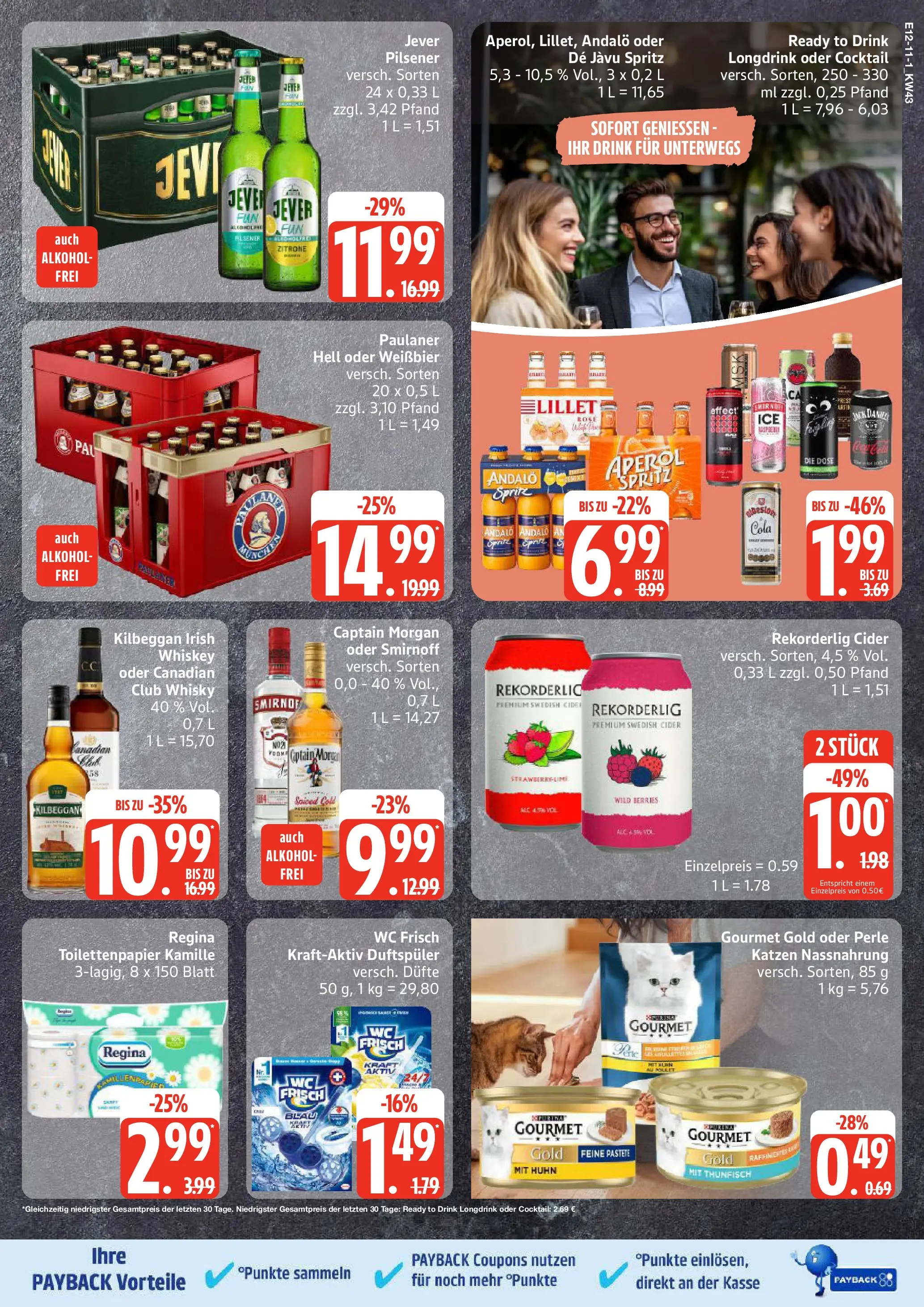 Edeka prospekt Lübeck	 (ab 19.10.2025) » Angebote Online | Seite: 11 | Produkte: Weißbier, Wc frisch, Captain morgan, Aperol