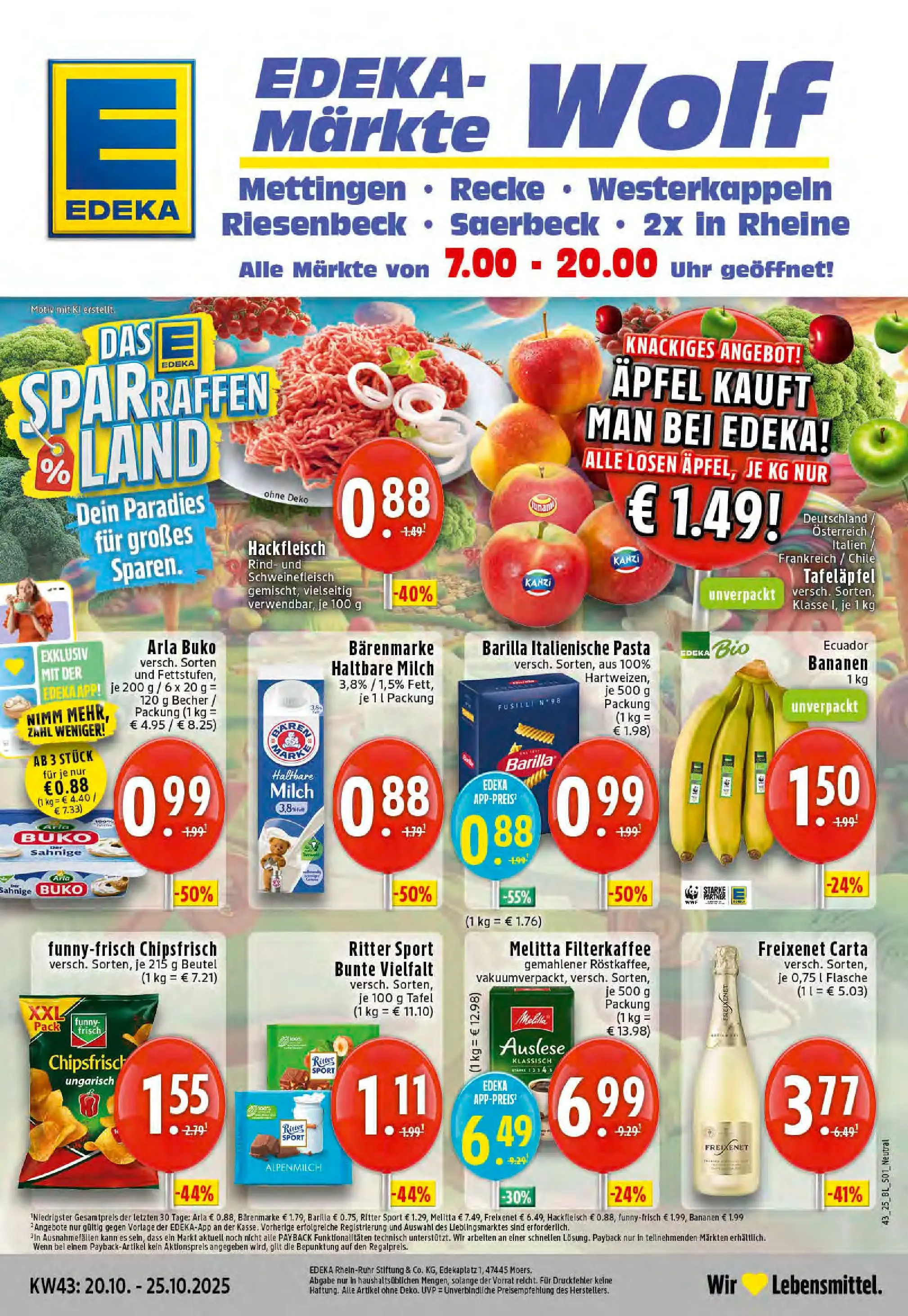 Edeka prospekt Westerkappeln	 (ab 19.10.2025) » Angebote Online | Seite: 1