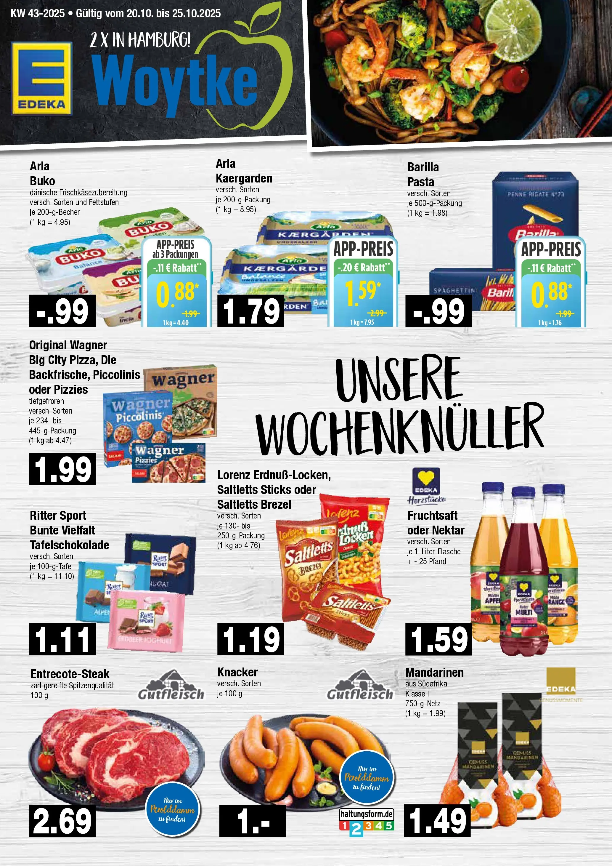 Edeka prospekt Hamburg	 (ab 19.10.2025) » Angebote Online | Seite: 1 | Produkte: Butter, Joghurt, Ritter sport, Fruchtsaft