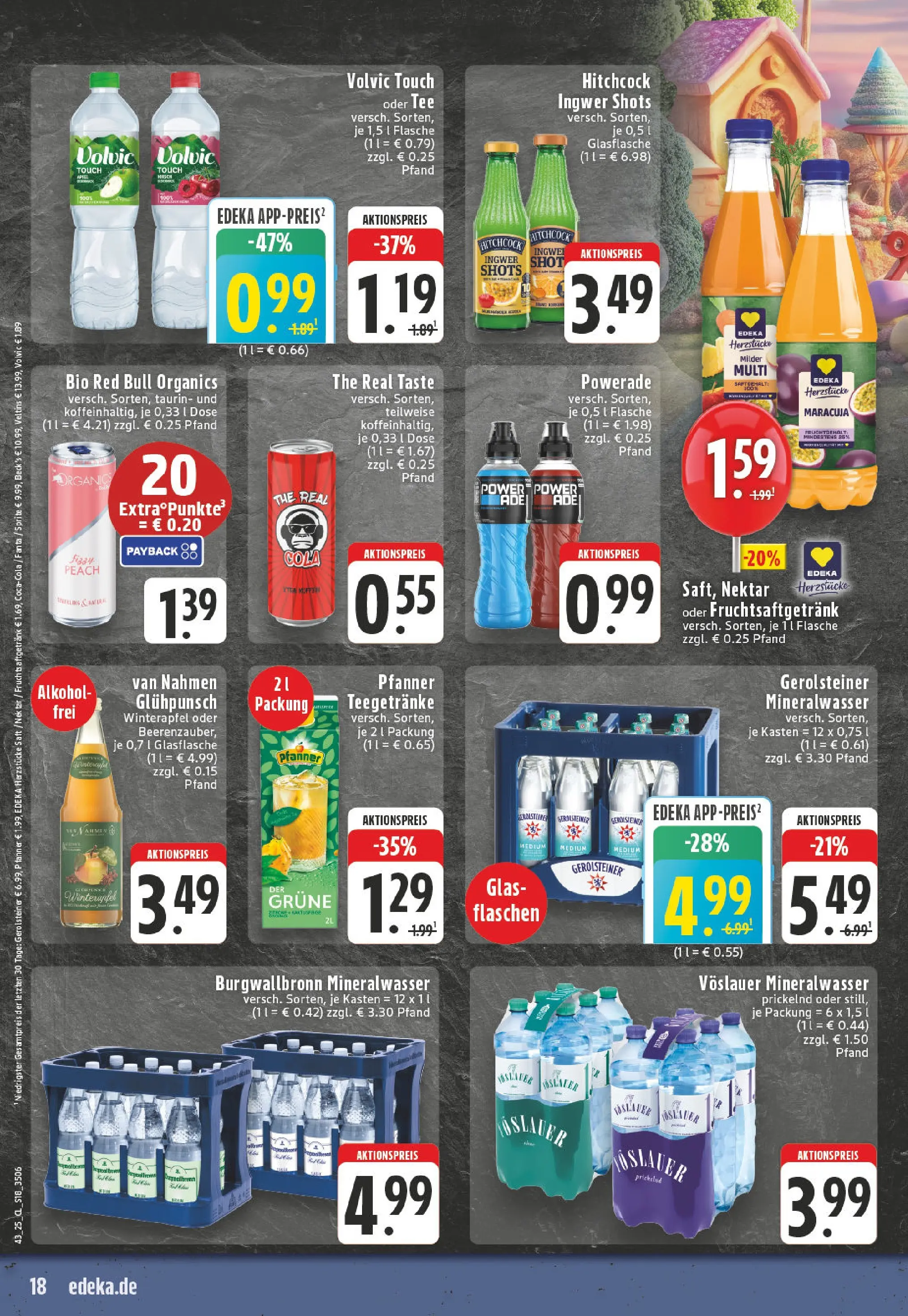 Edeka prospekt Düsseldorf	 (ab 19.10.2025) » Angebote Online | Seite: 18 | Produkte: Sprite, Cola, Mineralwasser, Powerade