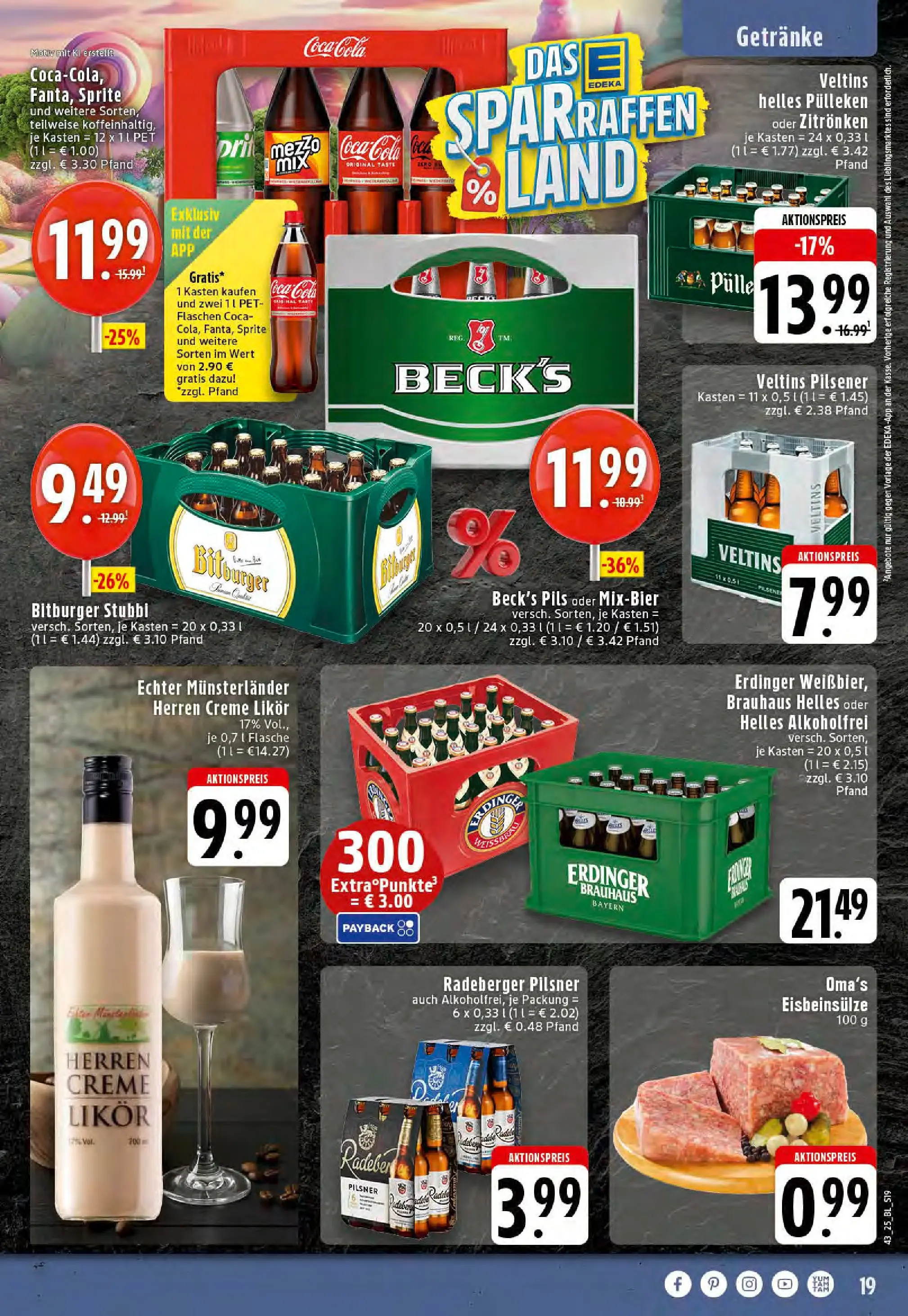 Edeka prospekt Westerkappeln	 (ab 19.10.2025) » Angebote Online | Seite: 19