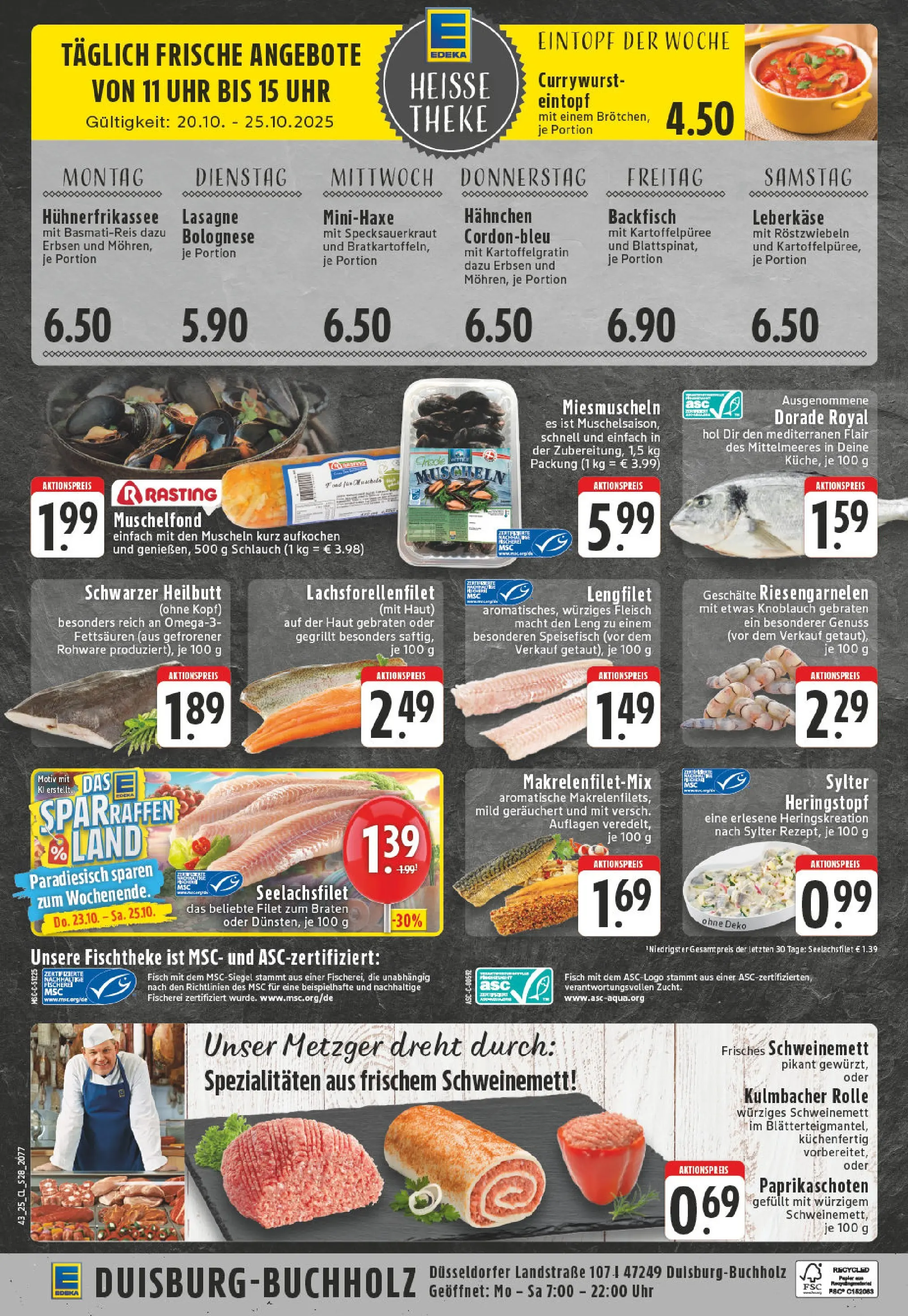 Edeka prospekt Duisburg	 (ab 19.10.2025) » Angebote Online | Seite: 24 | Produkte: Basmatireis, Knoblauch, Fleisch, Erbsen