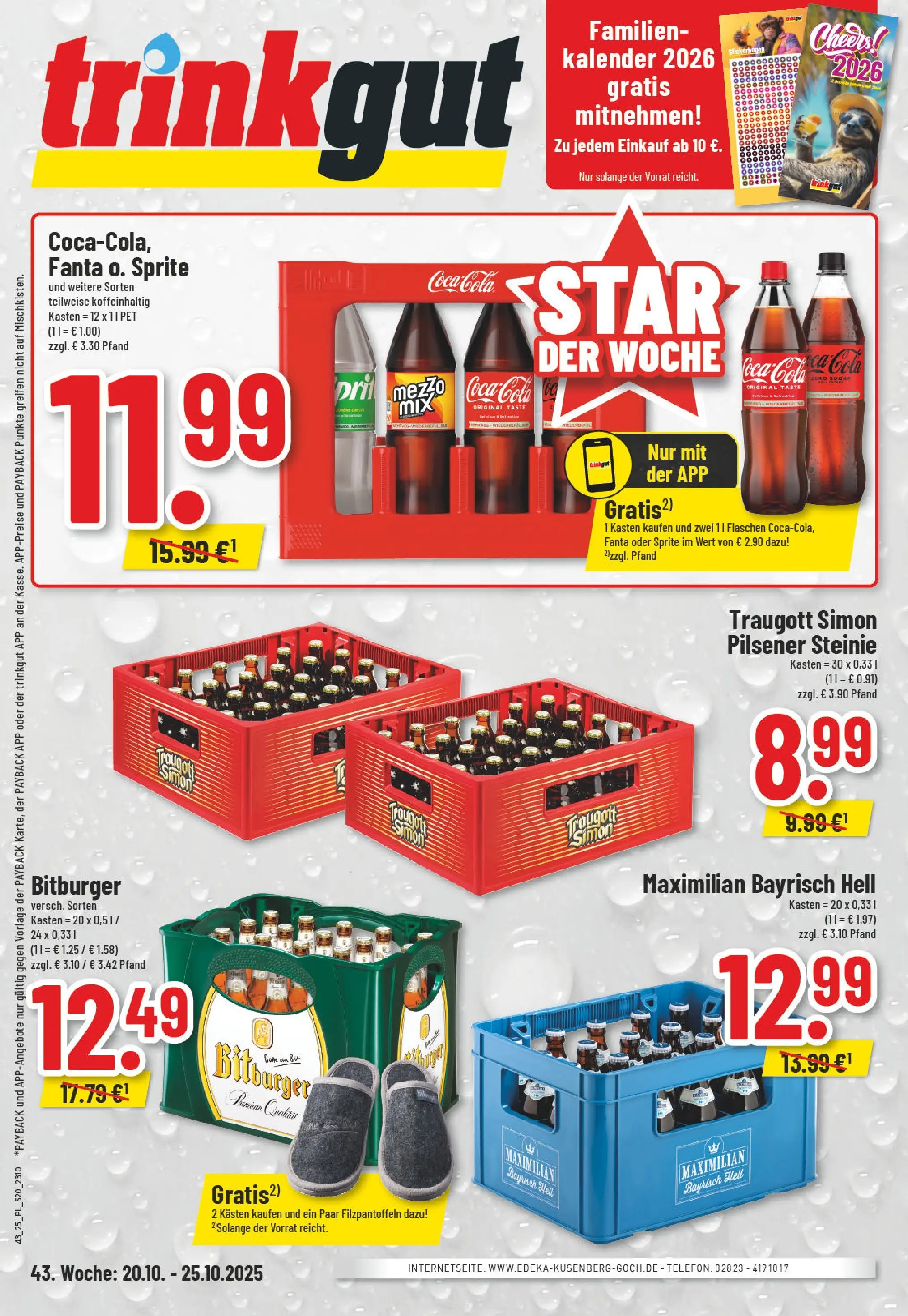 Edeka prospekt Goch	 (ab 19.10.2025) » Angebote Online | Seite: 20 | Produkte: Coca cola, Sprite, Cola, Telefon