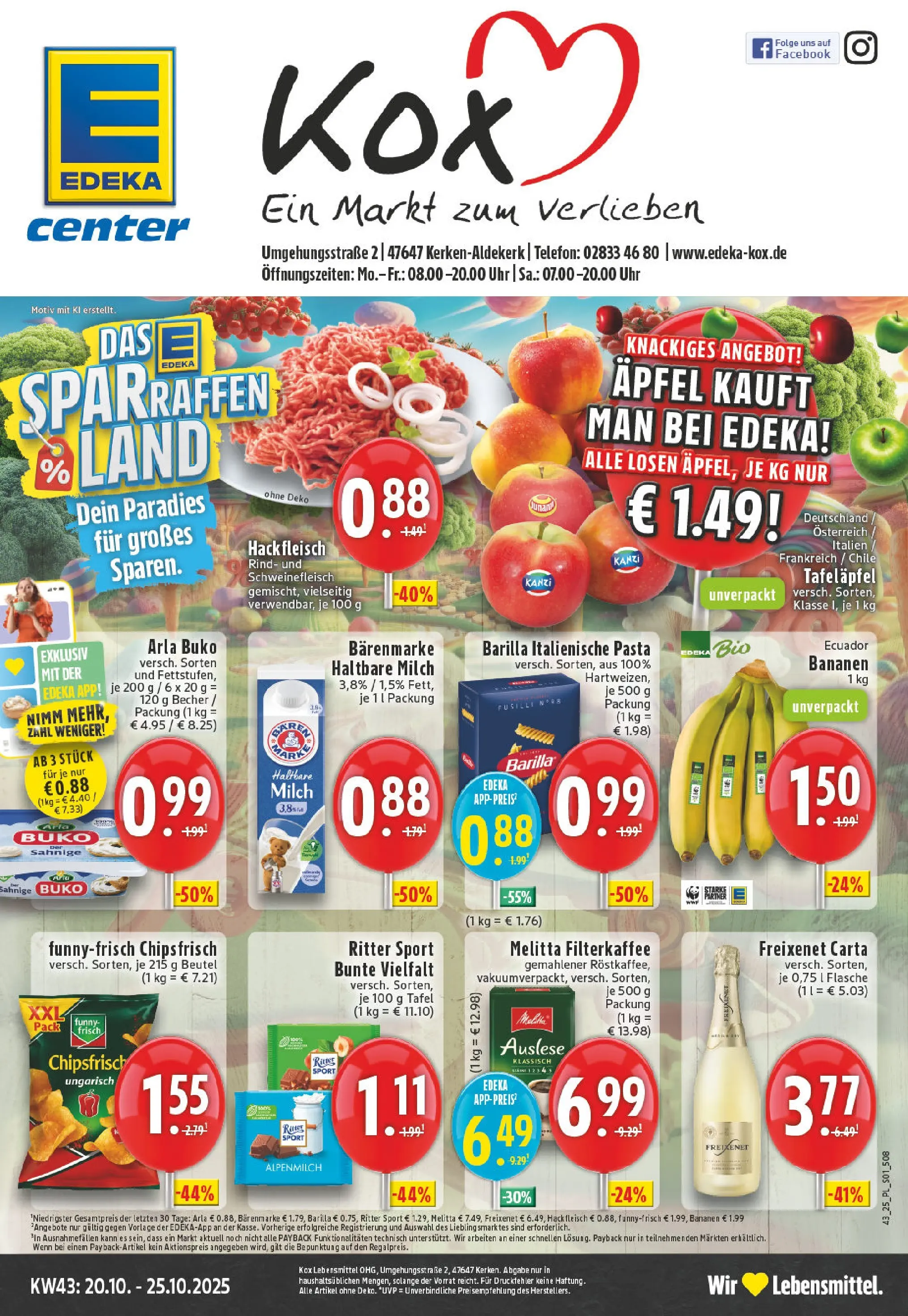 Edeka prospekt Kerken-Aldekerk	 (ab 19.10.2025) » Angebote Online | Seite: 1 | Produkte: Freixenet, Ritter sport, Chips, Uhr
