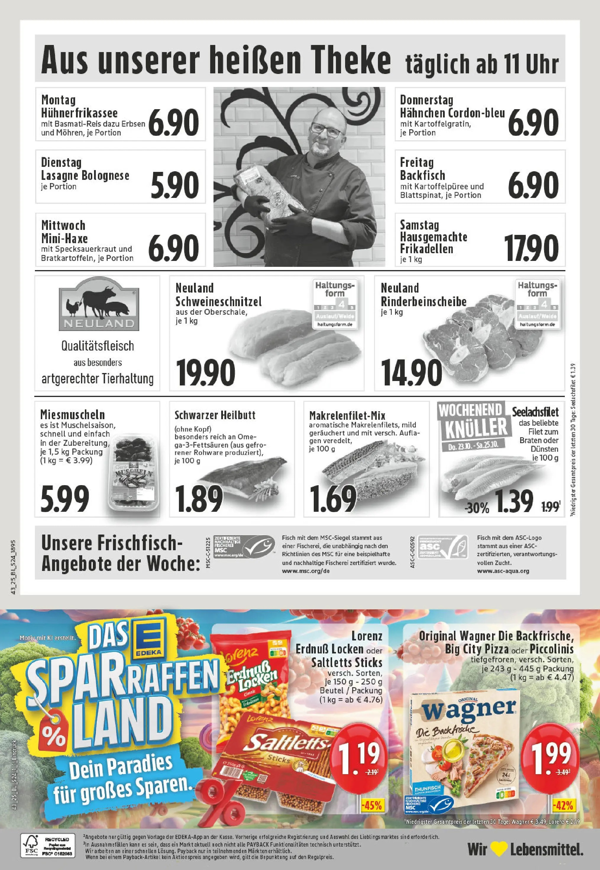 Edeka prospekt Schwerte - Ergste	 (ab 19.10.2025) » Angebote Online | Seite: 24 | Produkte: Theke, Thunfisch, Fisch, Pizza