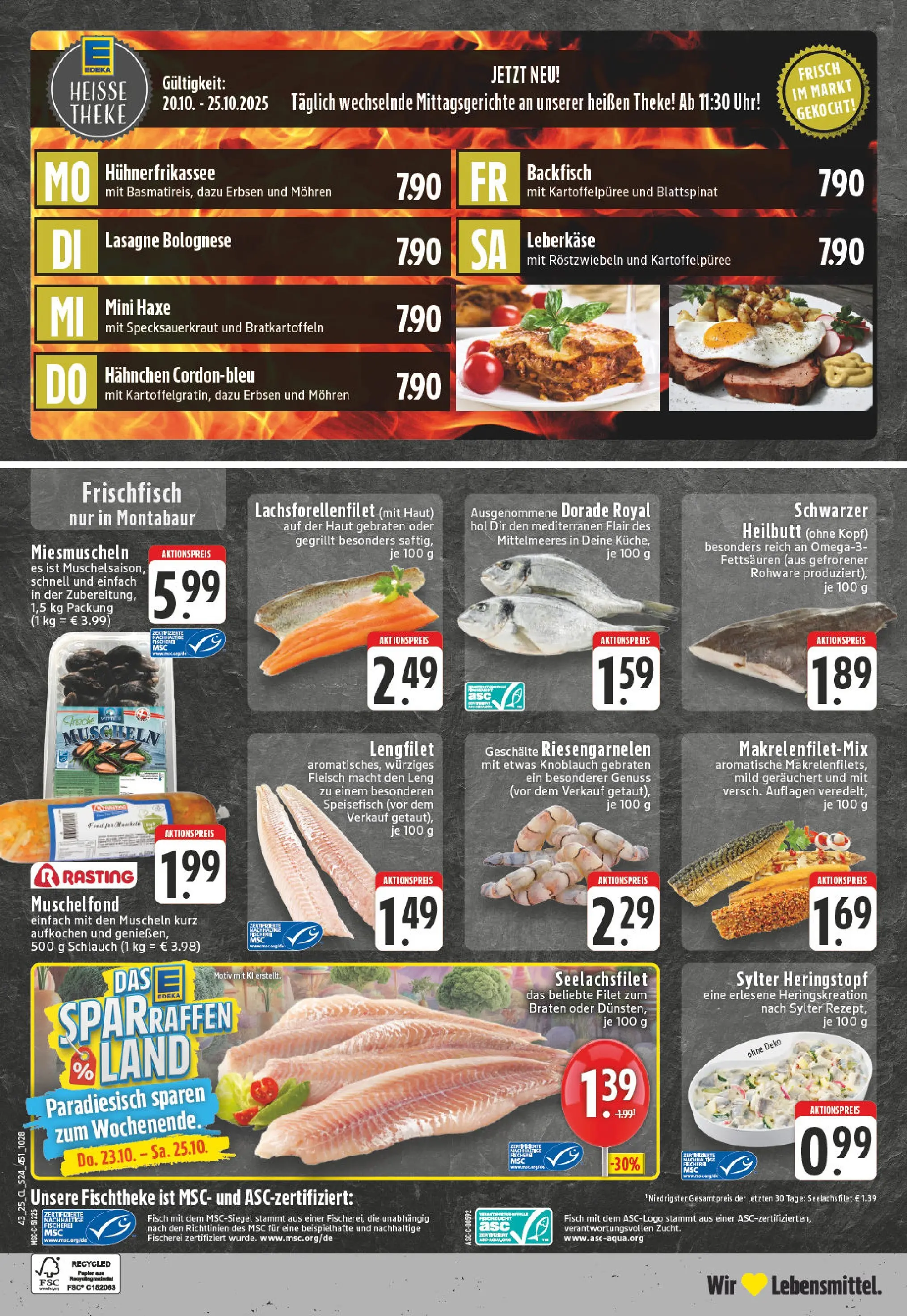 Edeka prospekt Montabaur	 (ab 19.10.2025) » Angebote Online | Seite: 24 | Produkte: Dorade, Mohren, Erbsen, Uhr