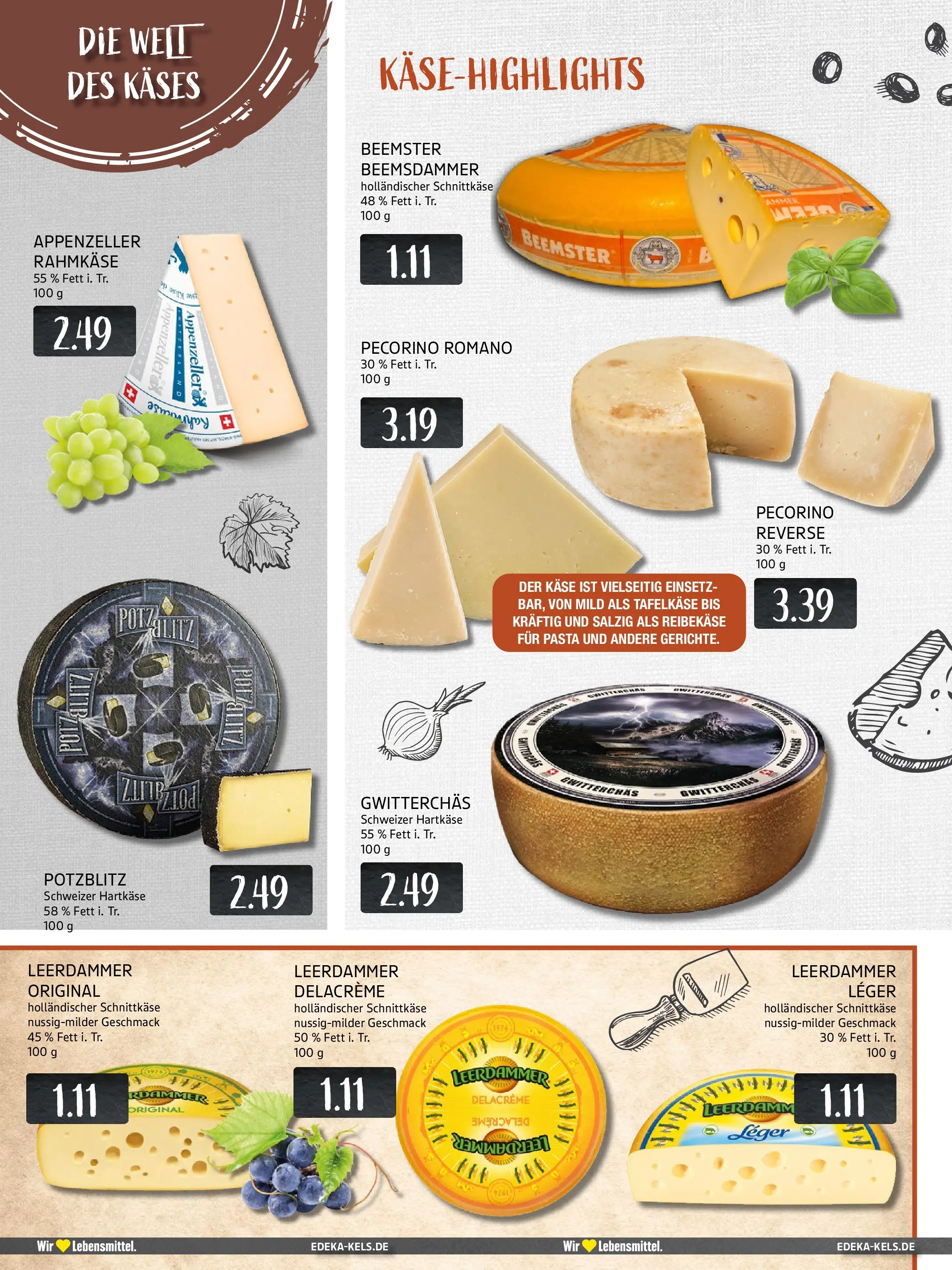 Edeka prospekt Ratingen-Hösel	 (ab 19.10.2025) » Angebote Online | Seite: 6 | Produkte: Käse, Leerdammer, Pasta, Reibekase
