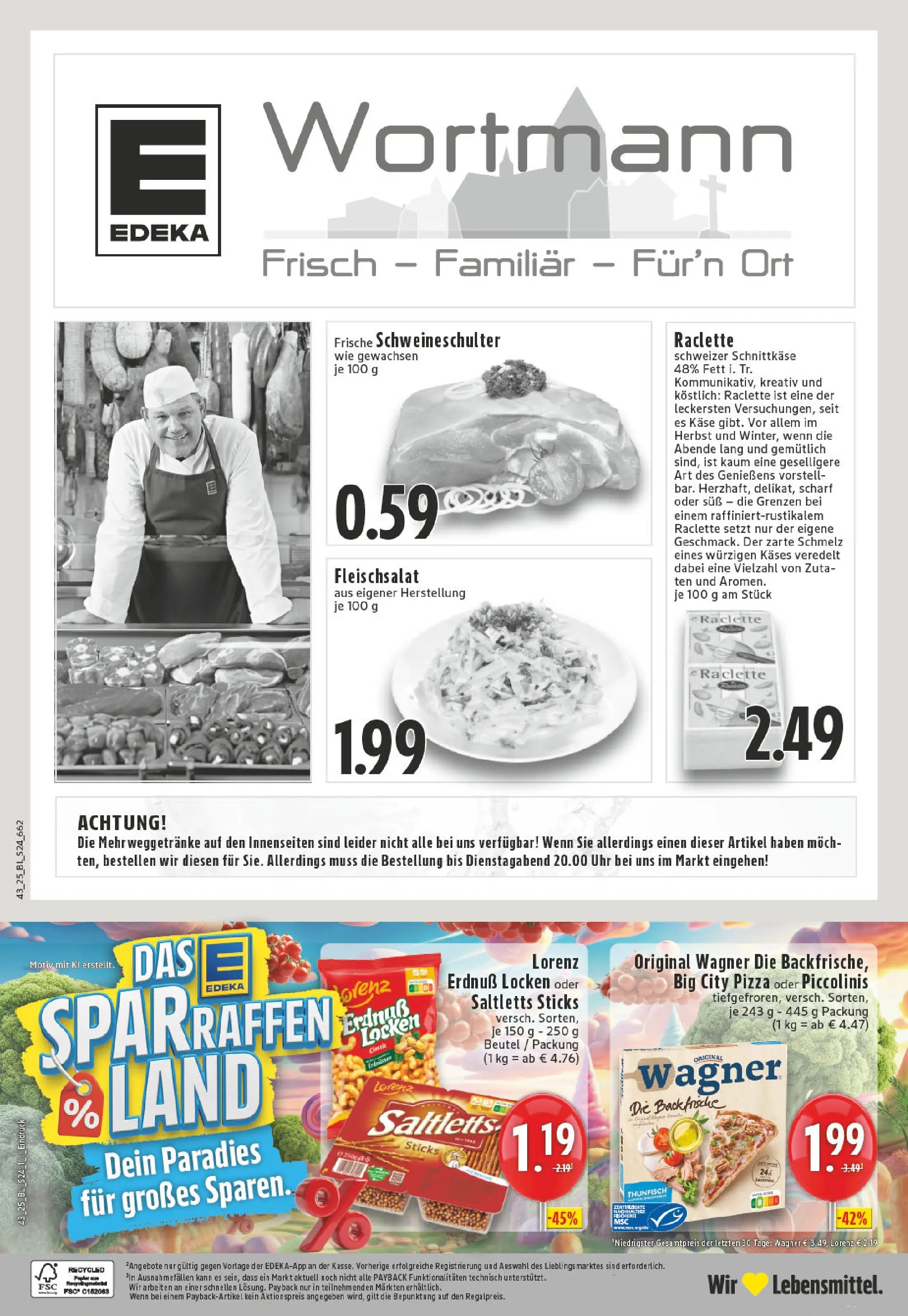 Edeka prospekt Ense-Niederense	 (ab 19.10.2025) » Angebote Online | Seite: 24 | Produkte: Käse, Pizza, Raclette, Uhr