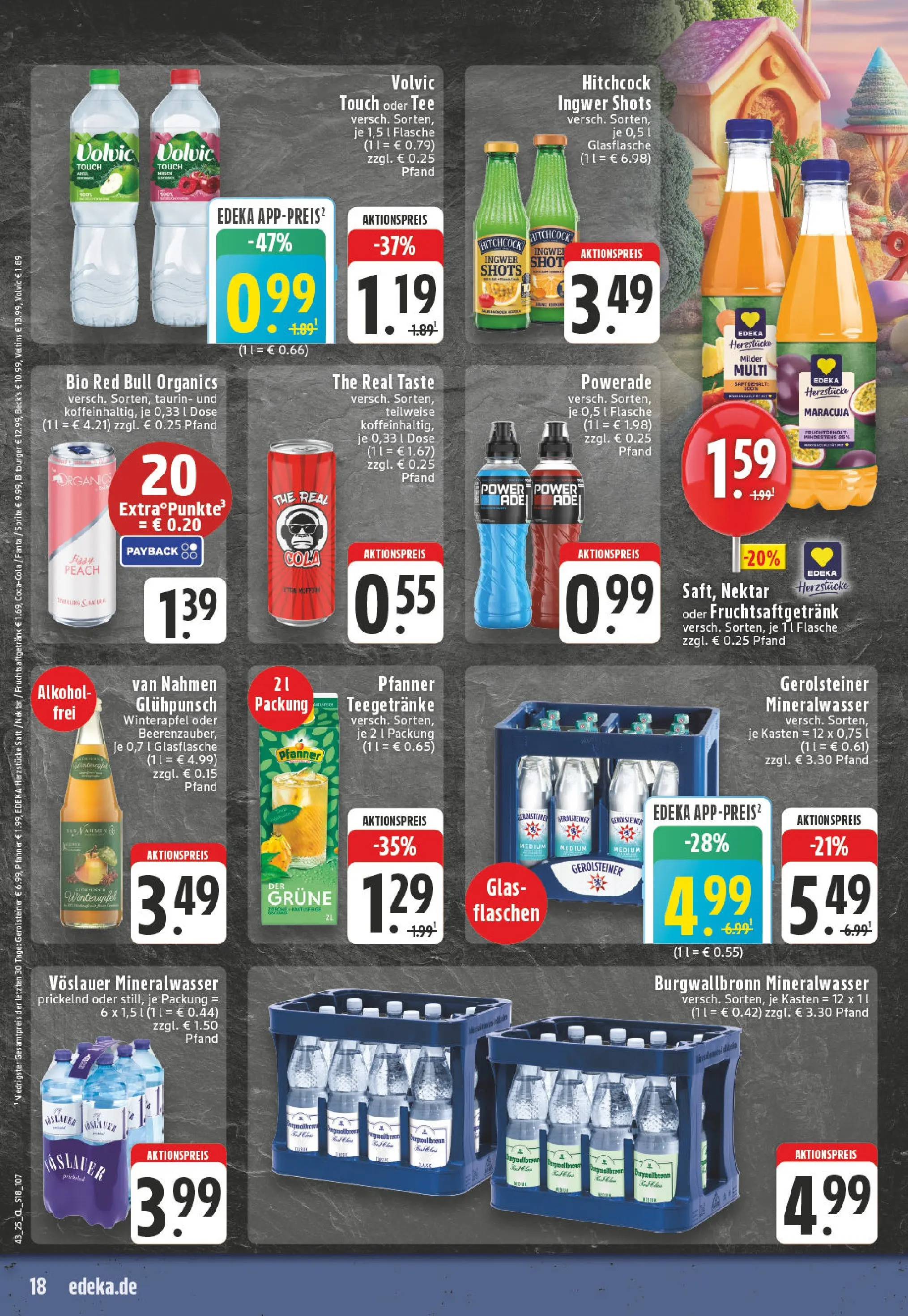 Edeka prospekt Würselen	 (ab 19.10.2025) » Angebote Online | Seite: 18 | Produkte: Sprite, Cola, Mineralwasser, Tee