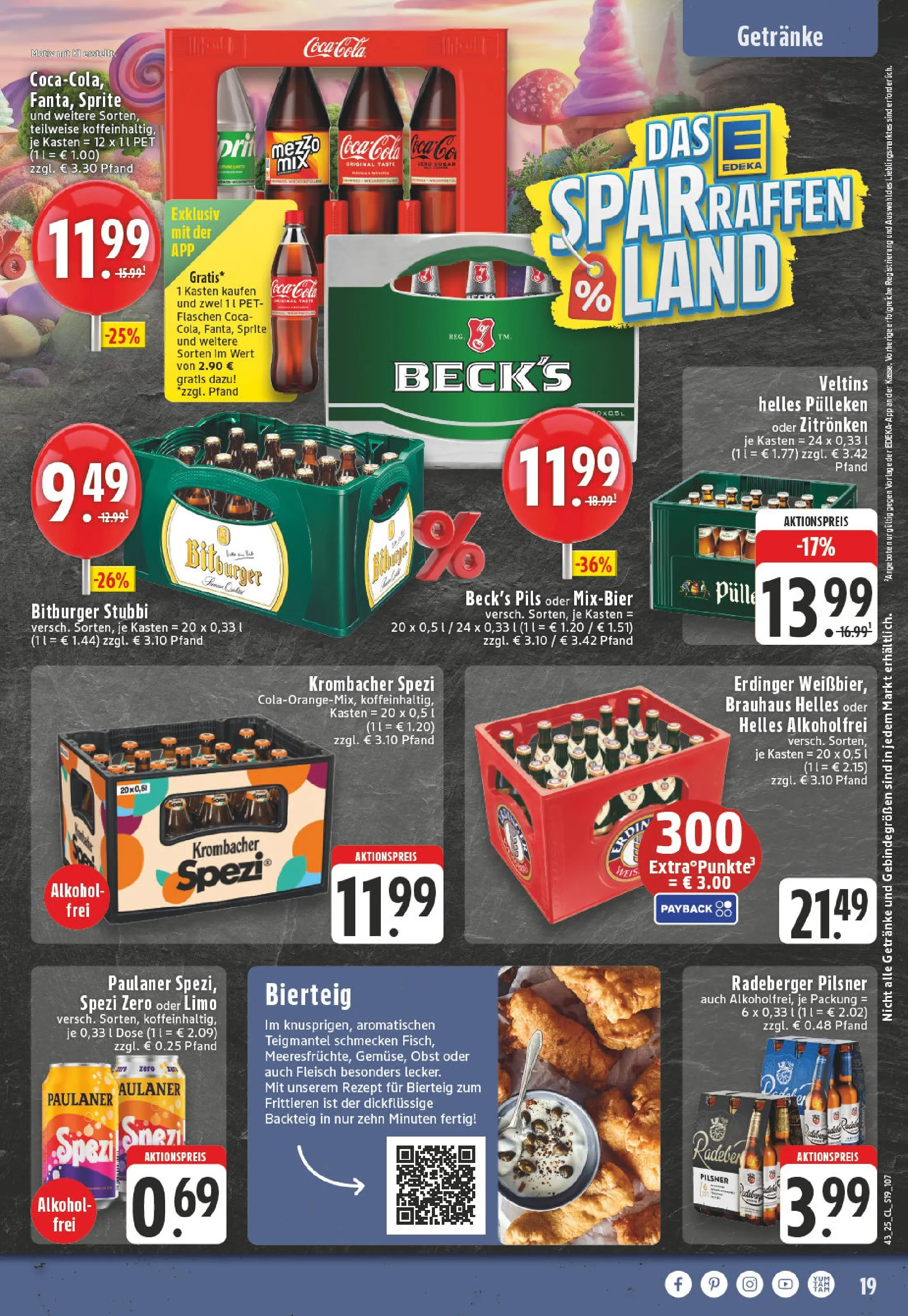 Edeka prospekt Würselen	 (ab 19.10.2025) » Angebote Online | Seite: 19 | Produkte: Coca cola, Sprite, Pils, Fleisch