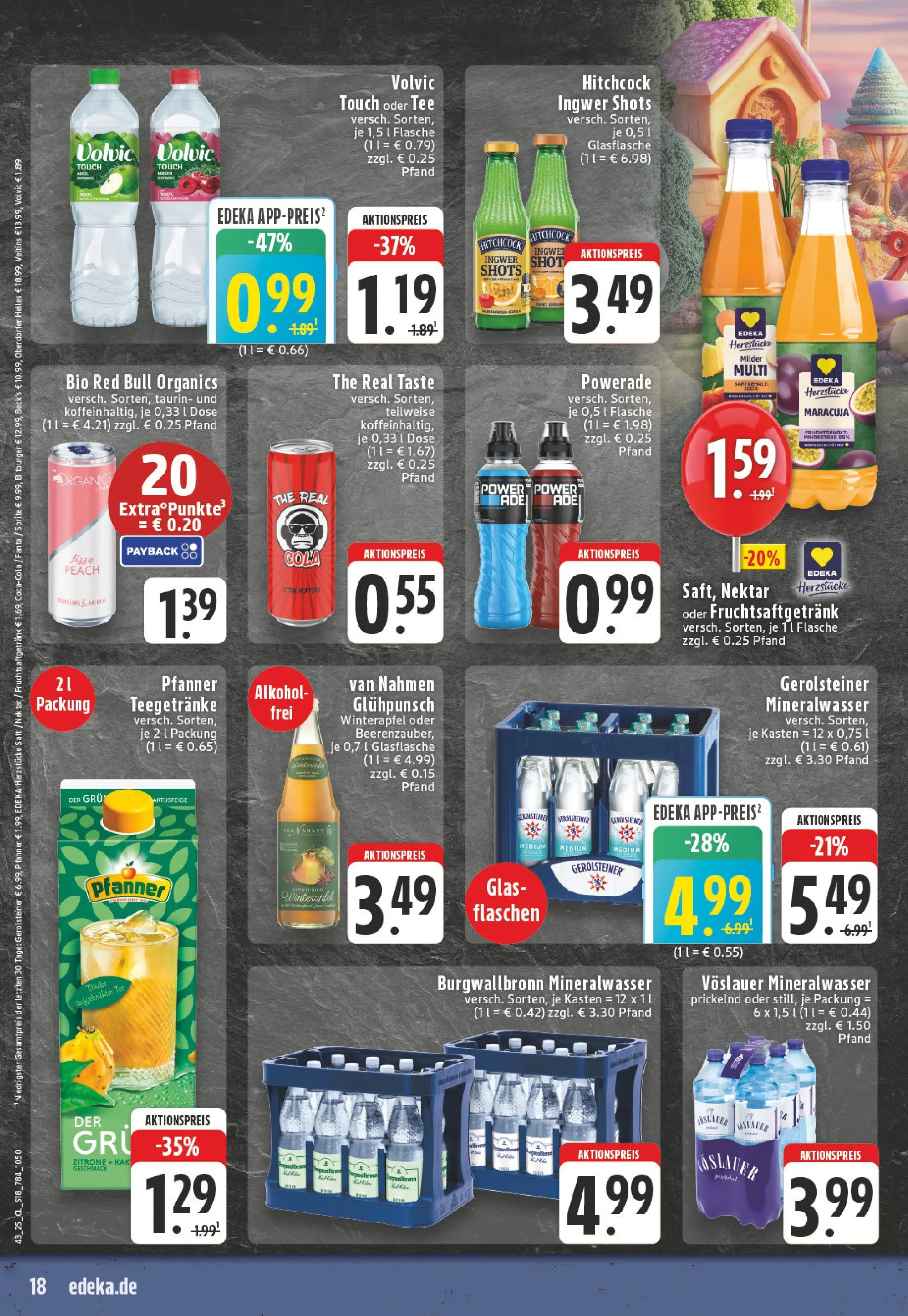 Edeka prospekt Roetgen	 (ab 19.10.2025) » Angebote Online | Seite: 18 | Produkte: Sprite, Powerade, Saft, Tee