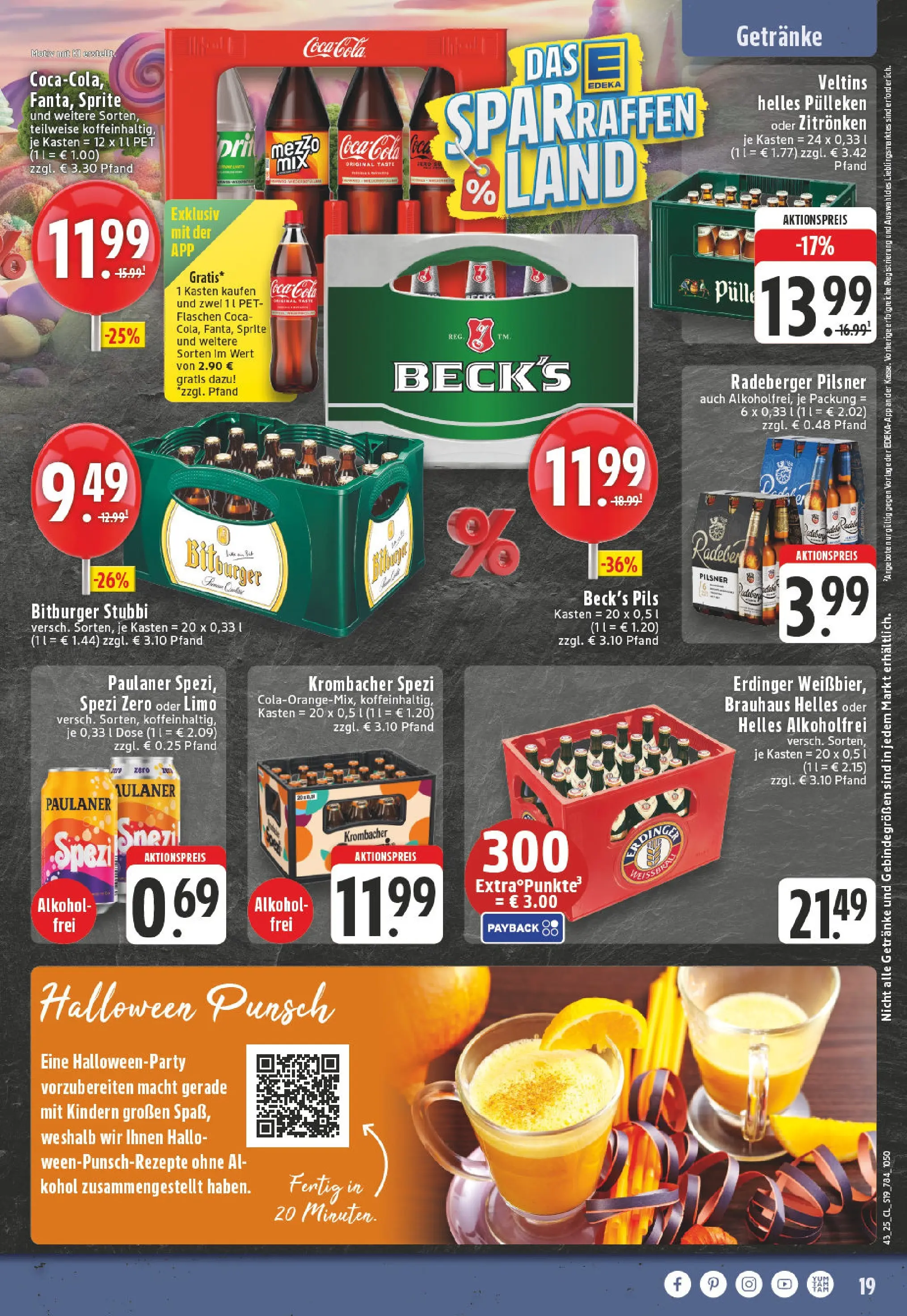 Edeka prospekt Roetgen	 (ab 19.10.2025) » Angebote Online | Seite: 19 | Produkte: Bitburger, Coca cola, Pils, Veltins